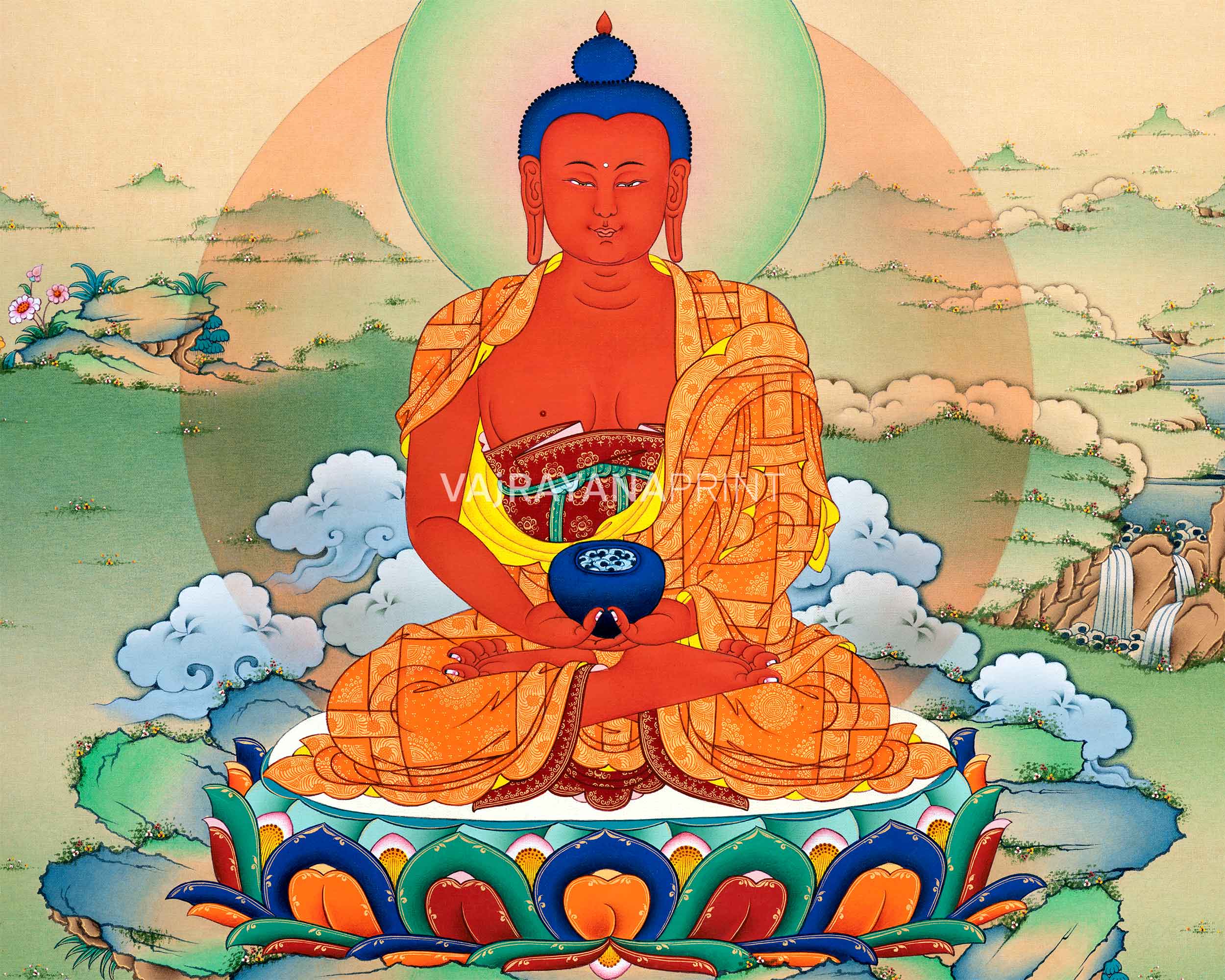 Amitabha Buddha Canvas Print | Journey to the Pure Land of Enlightenment