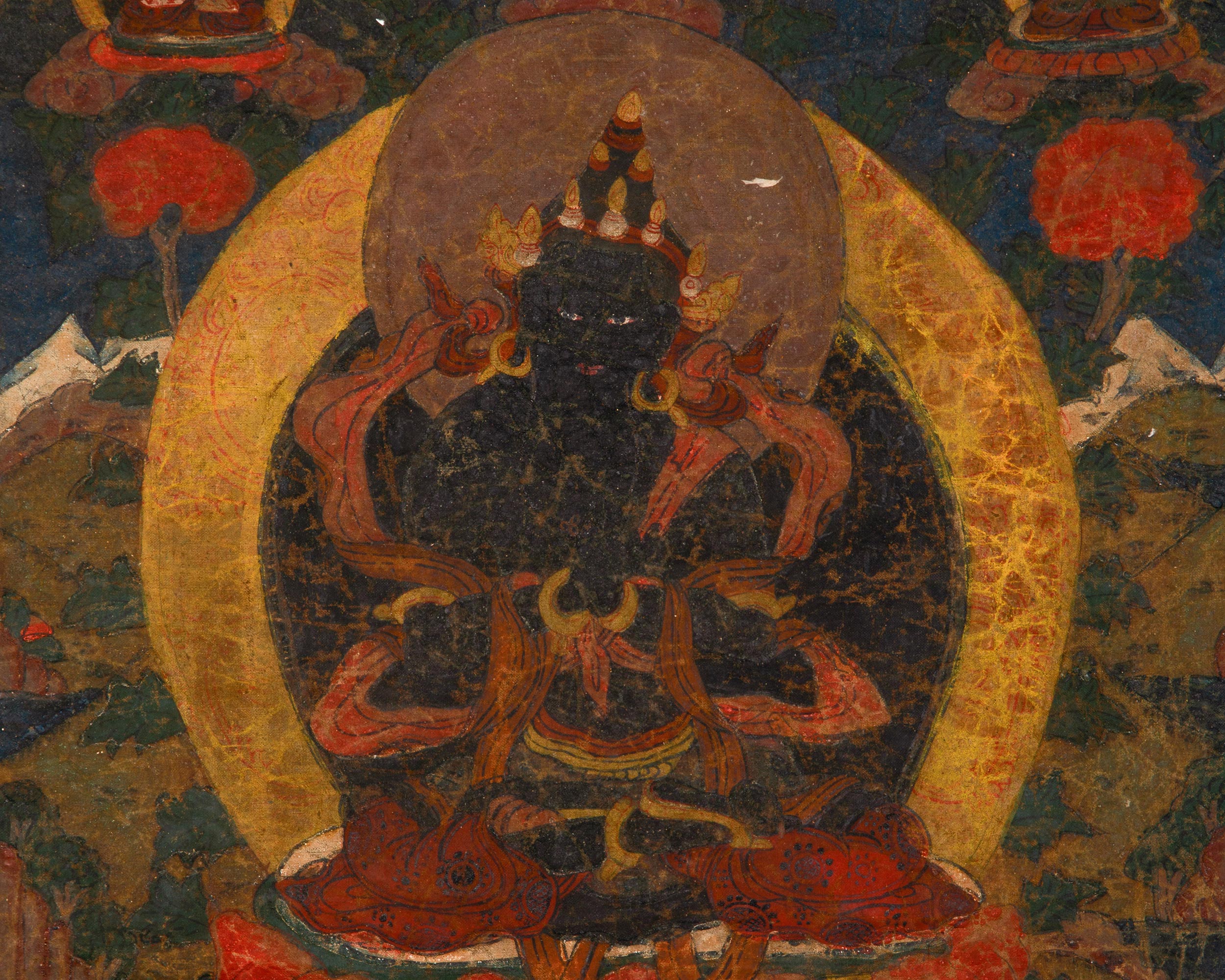 Our Vintage Vajradhara Thangka | Tibetan Primordial Buddha Art