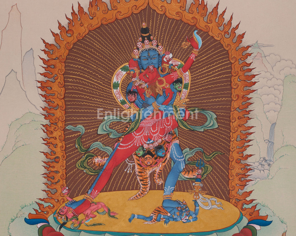 Chakrasamvara Sacred Thangka | The Supreme Union Of Wisdom And Compassion