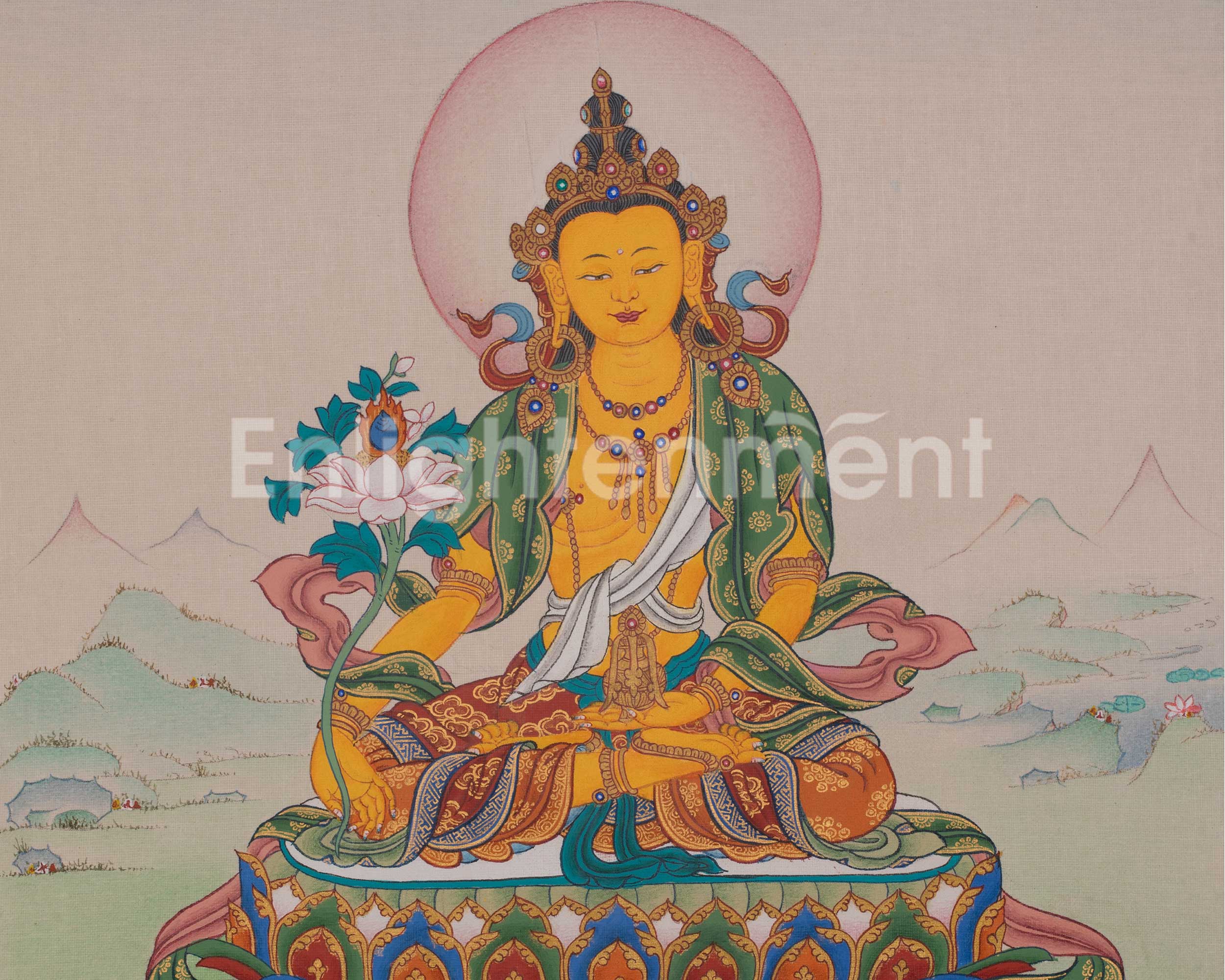 Ksitigarbha Bodhisattva Thangka | Revered Bodhisattva In Mahāyāna Buddhism