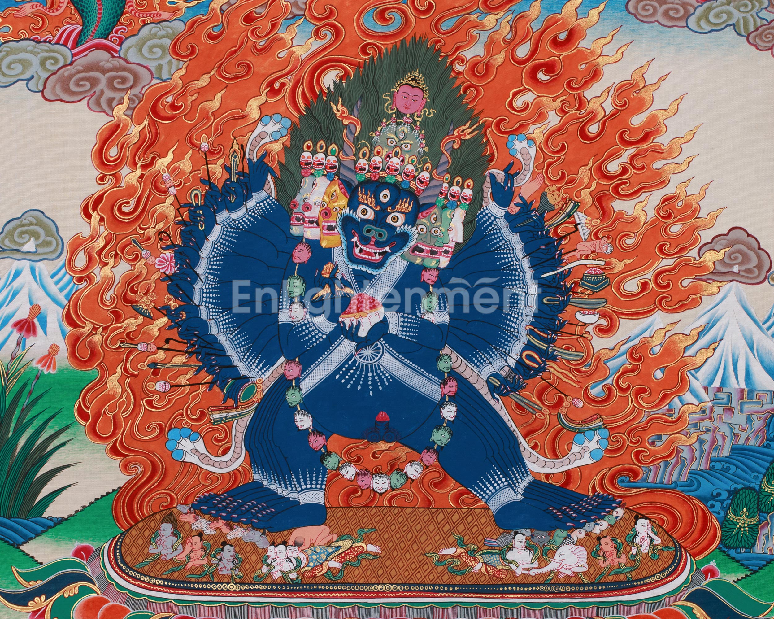 Fierce Yamantaka Thangka | Conqueror of Death and Ignorance