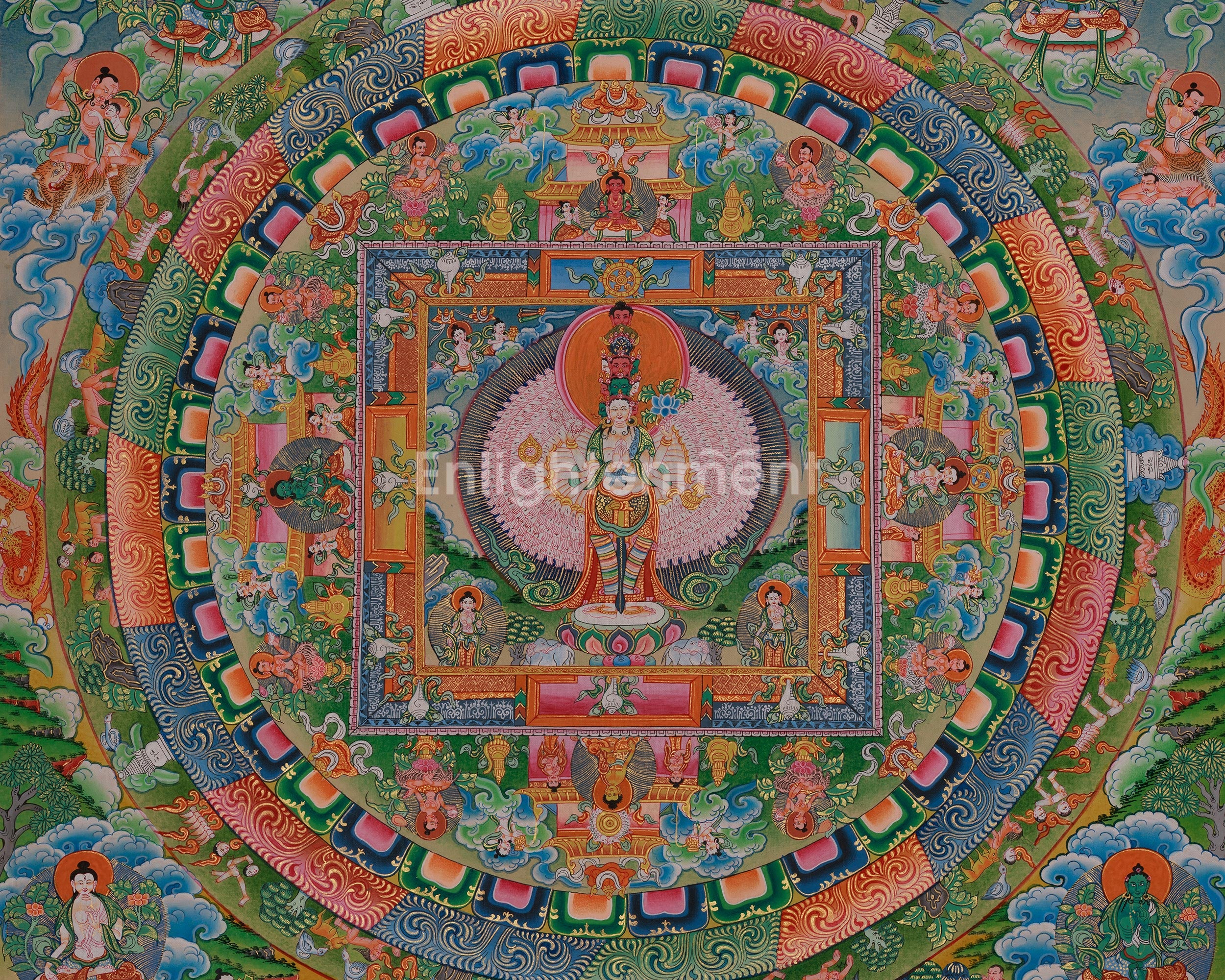 Himalayan 1000 Armed Chenrezig Thangka | Boundless Compassion