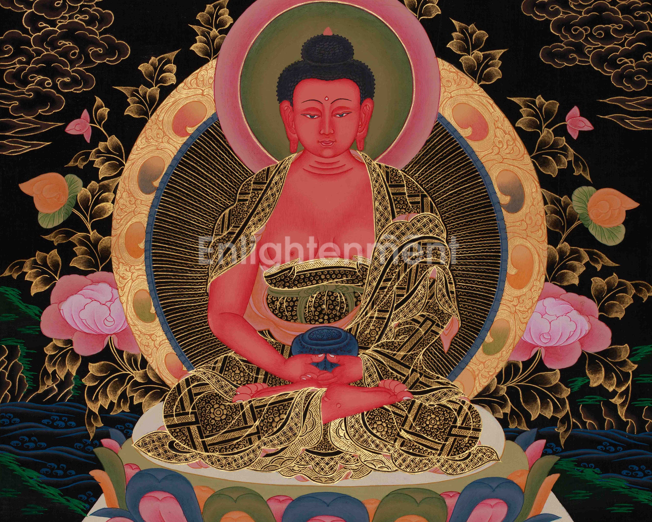 Himalayan Amitabha Buddha Art | Radiating Boundless Light and Serenity