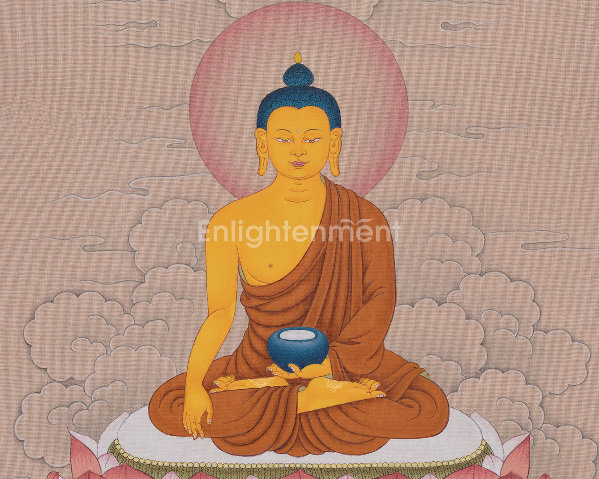 Shakyamuni Buddha Himalayan Thangka | Buddhist Art of Wisdom and Peace