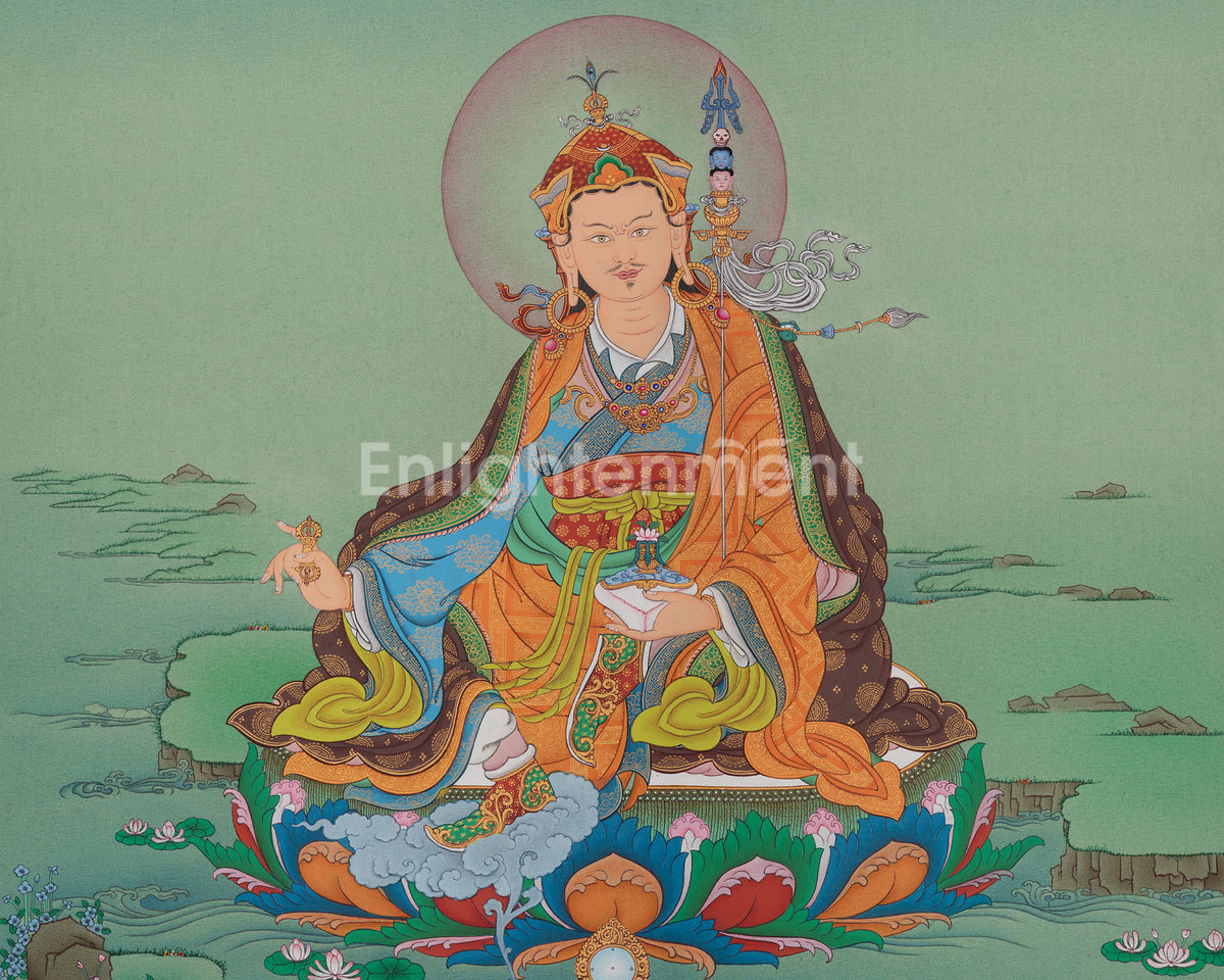 Lotus Born Guru Rinpoche Artwork | Padmasambhava Thangka