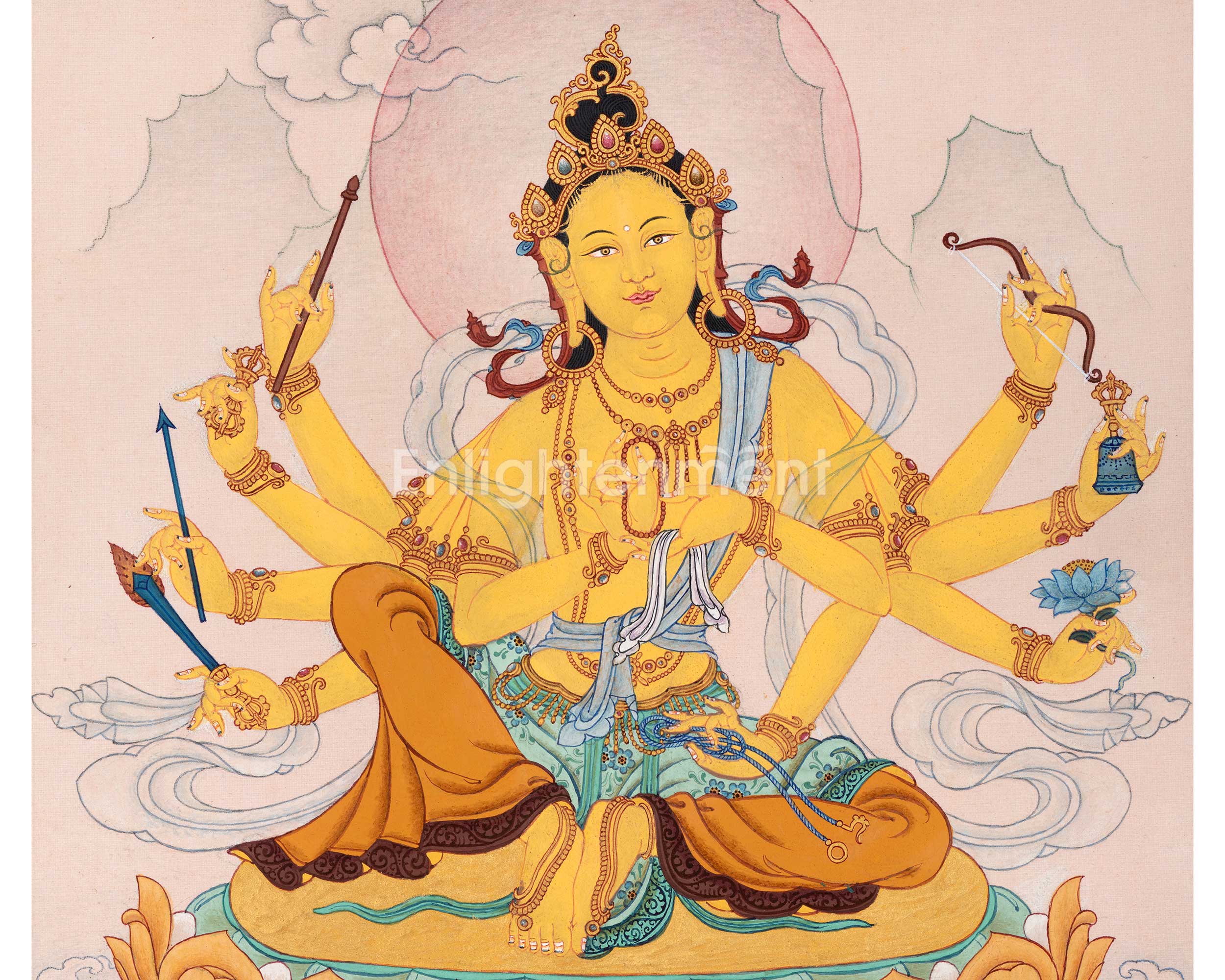 Kanakavarna Tara | 21 Tara of Surya Gupta Thangka