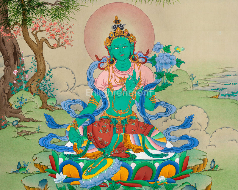 An exquisite Masterpiece: Radiant Green Tara