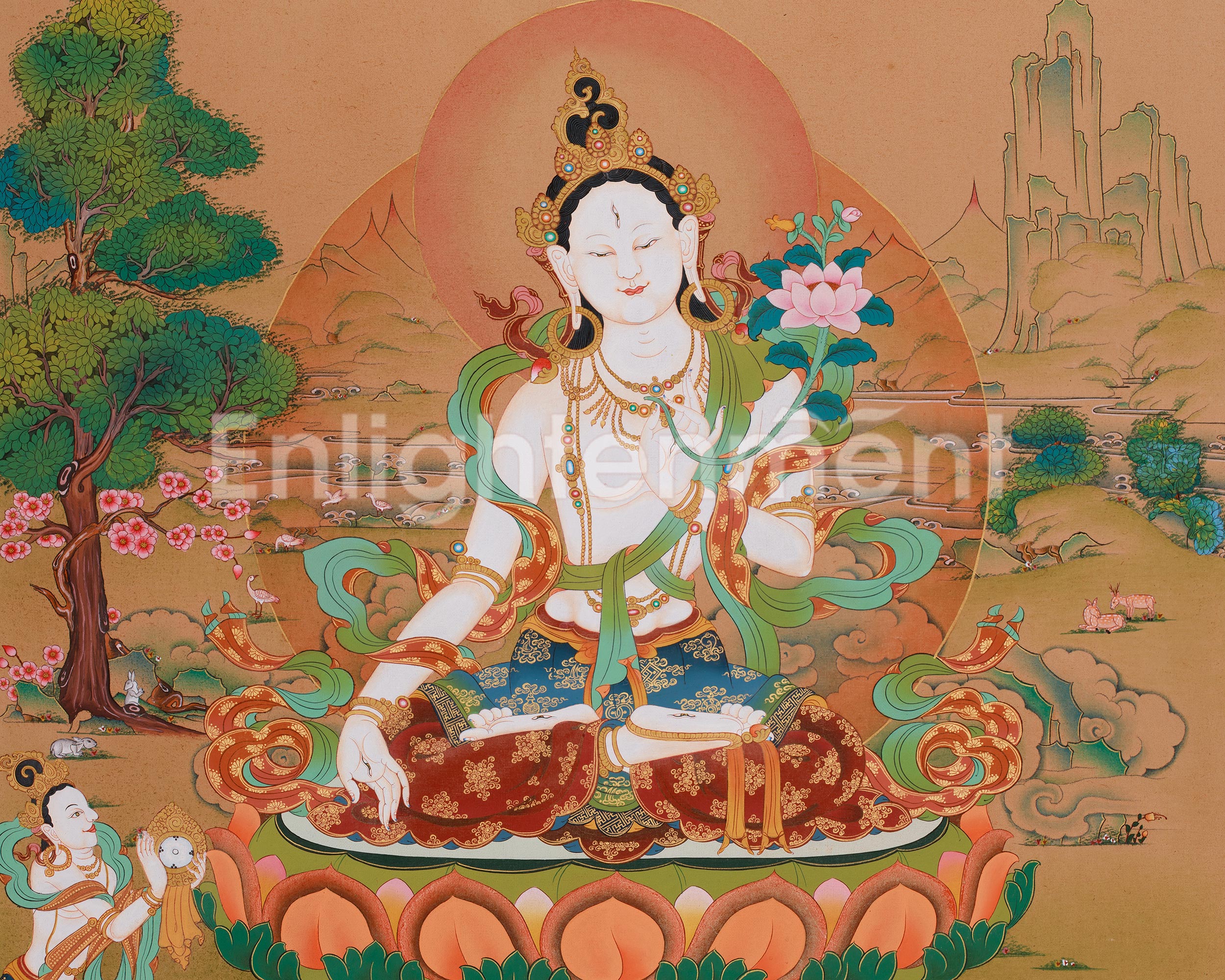 White Tara Compassion Artwork | Sita Tara | Long Life Deity