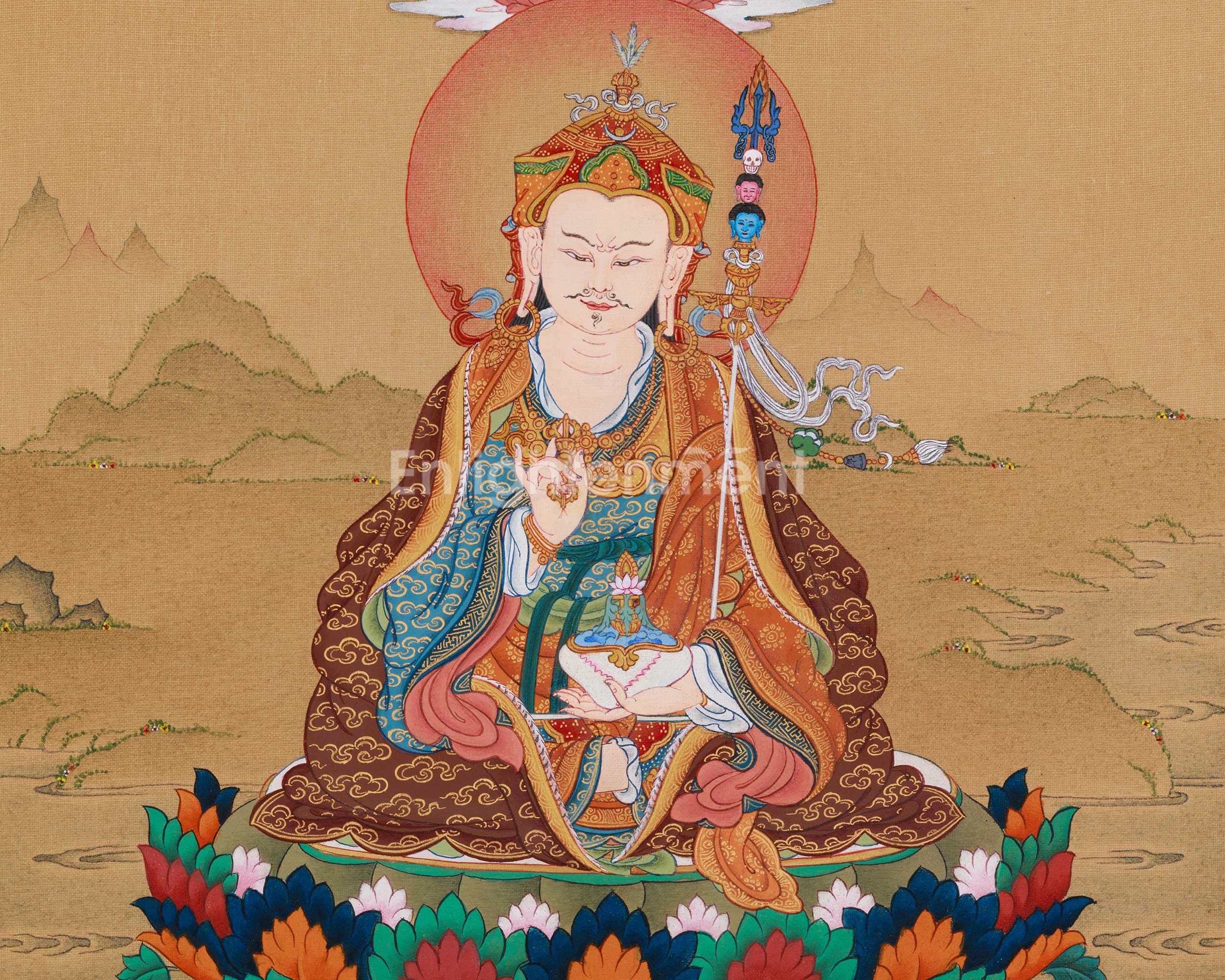 Sacred Lotus Vajra Guru Rinpoche | Tibetan Buddhist Master