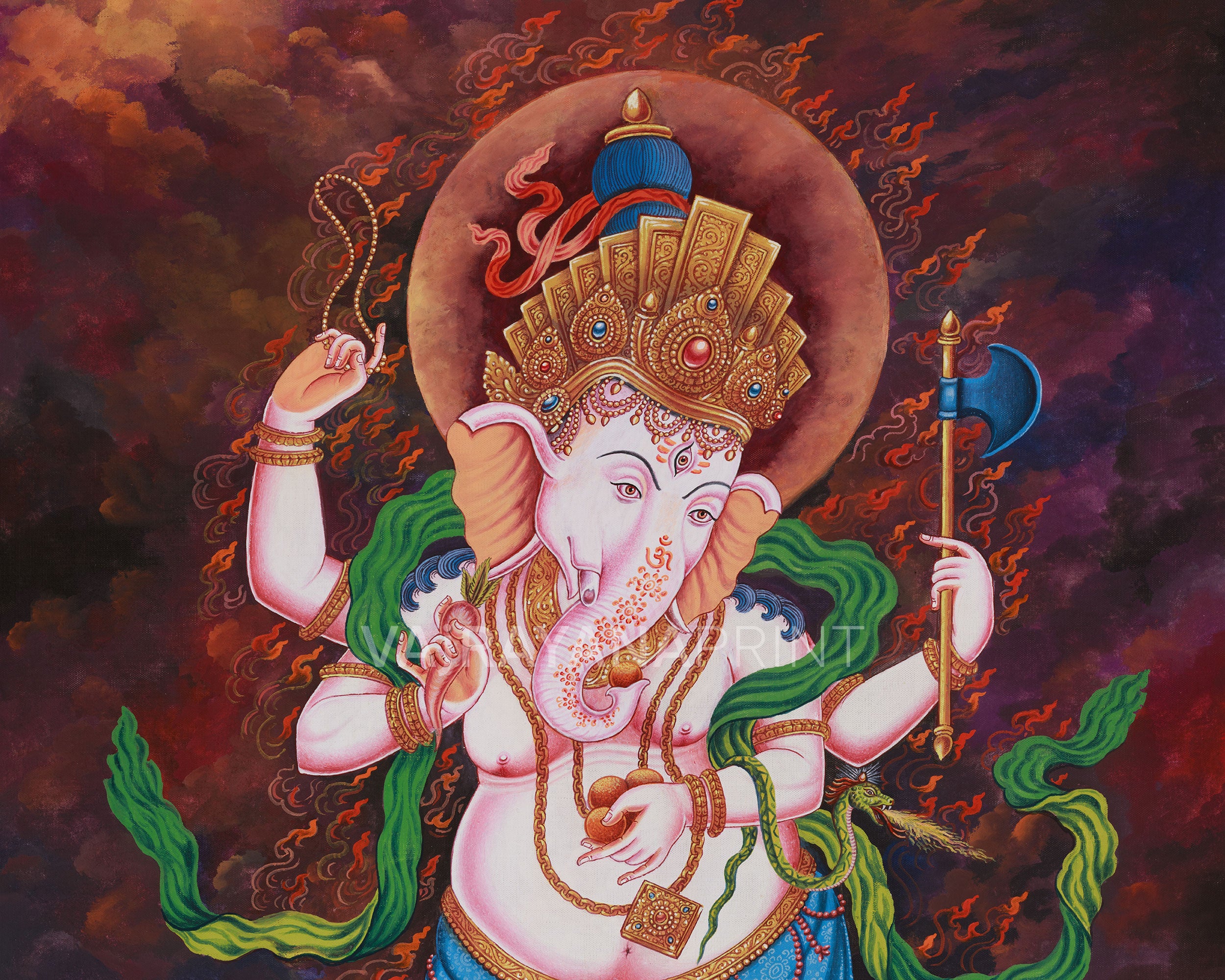 Ganesha Canvas Print | Sacred Hindu Deity Artwork