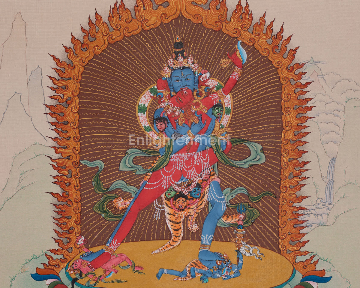 Chakrasamvara Spiritual Artwork | Represents The Highest State of Enlightenment And Supreme Bliss