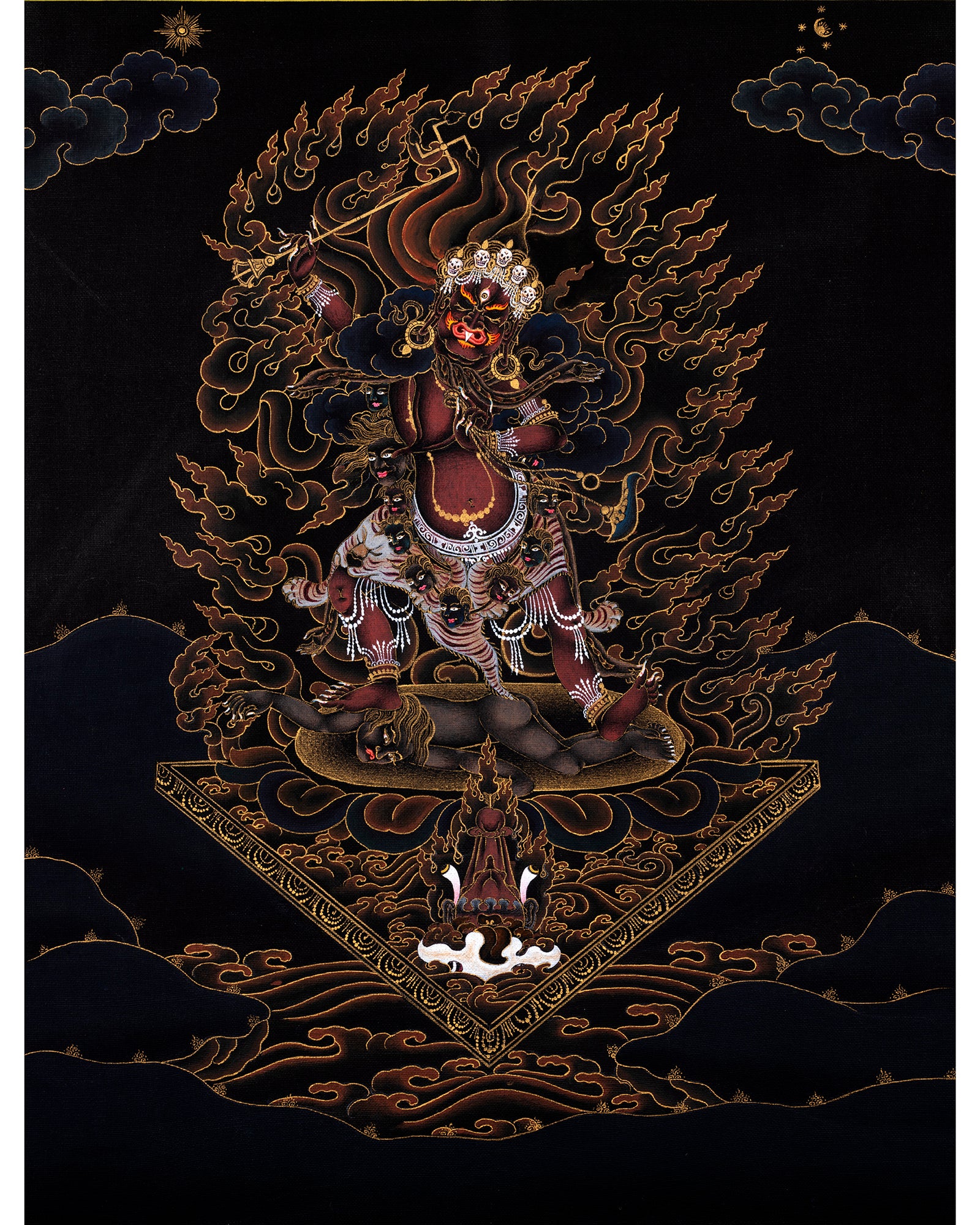 Ekajati Thangka | Tibetan Buddhist Painting | Hand Painted in 24K Gold