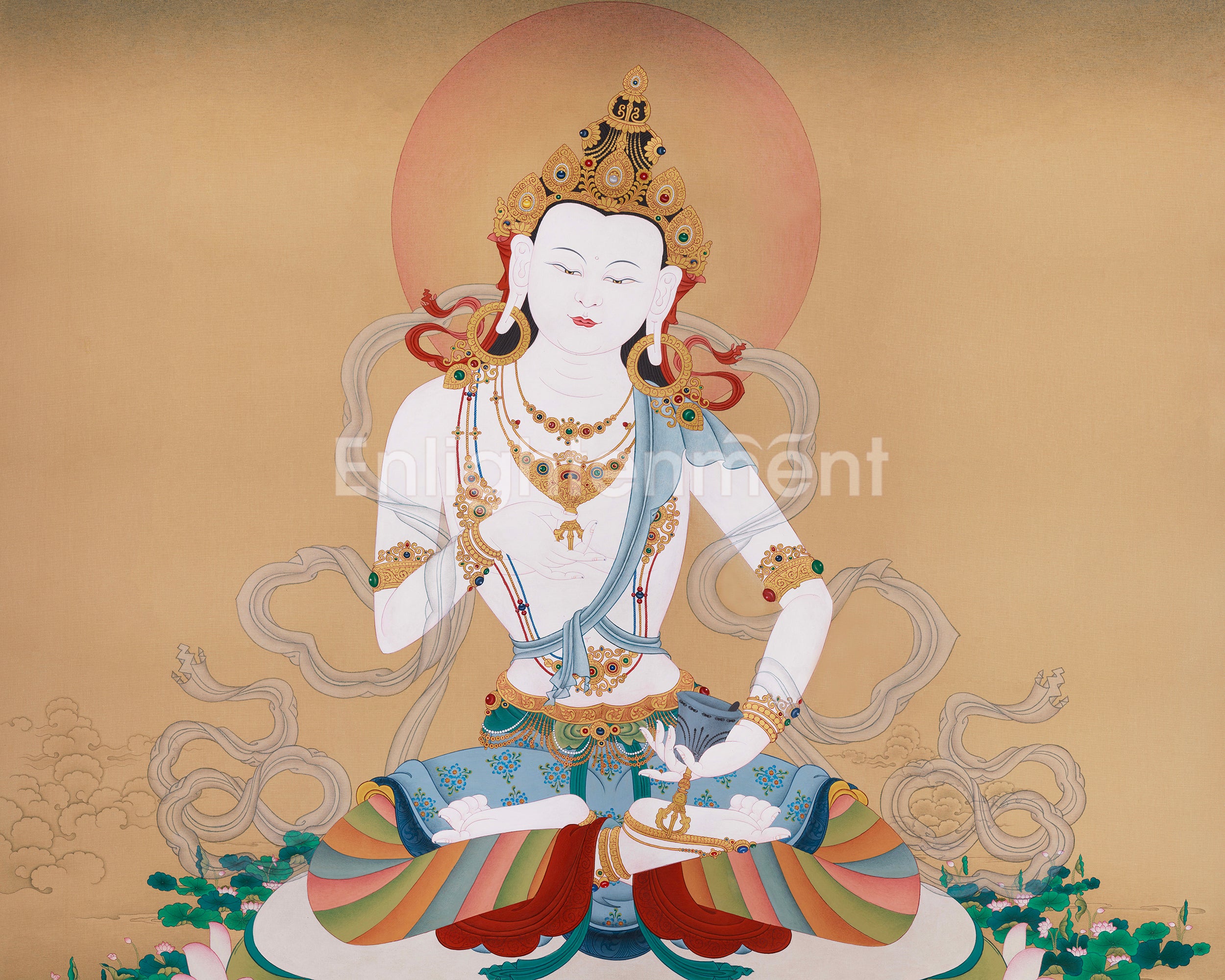 Exquisite 50-Inch Vajrasattva Thangka | A Powerful Symbol of Purification and Spiritual Awakening