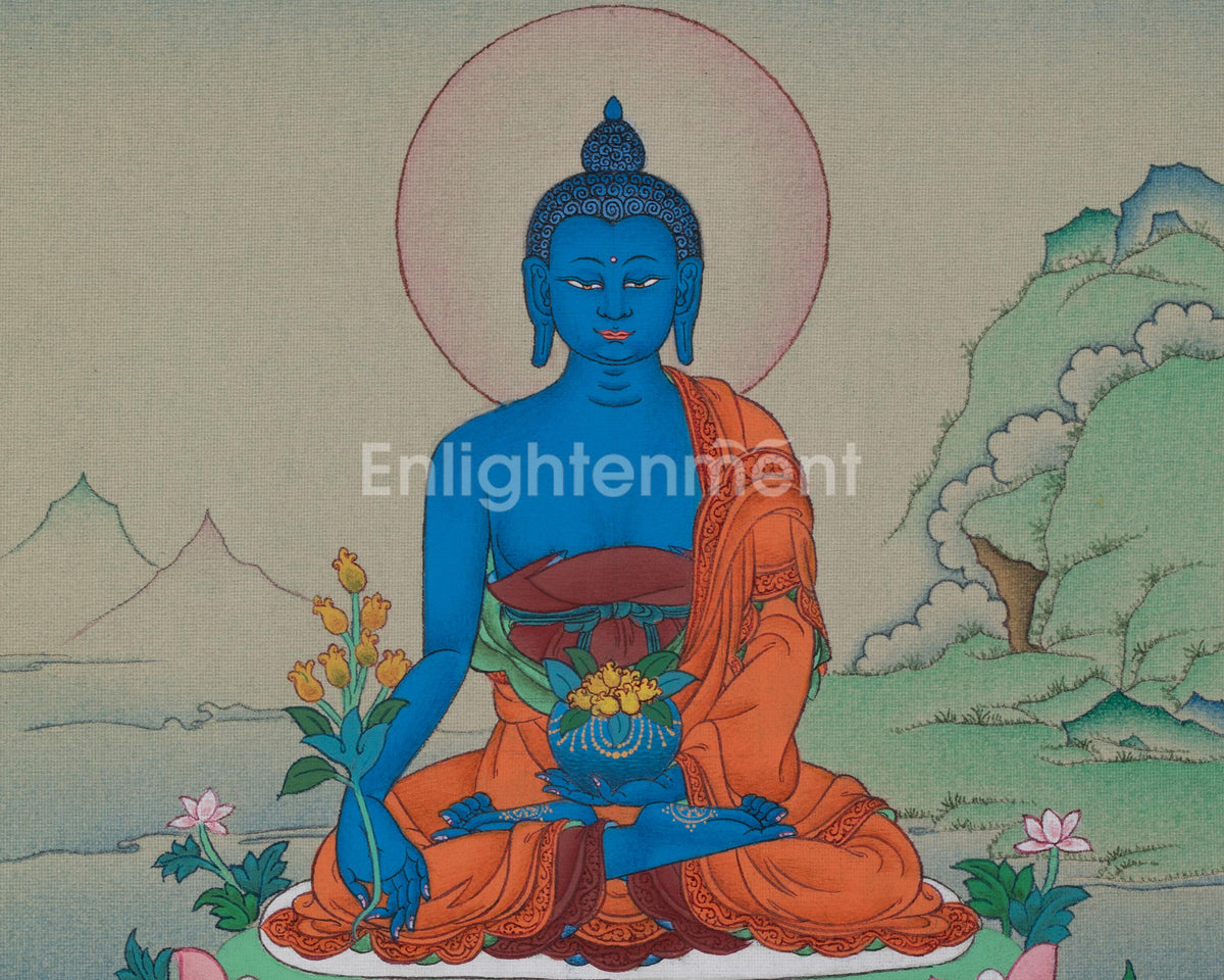 Bhaisajyaguru Artwork | Represents Holistic Healing, And Supreme Compassion