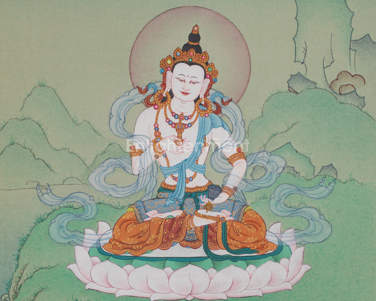 Vajrasattva Traditional Thangka | Sacred Symbol of Purification and Enlightened Wisdom