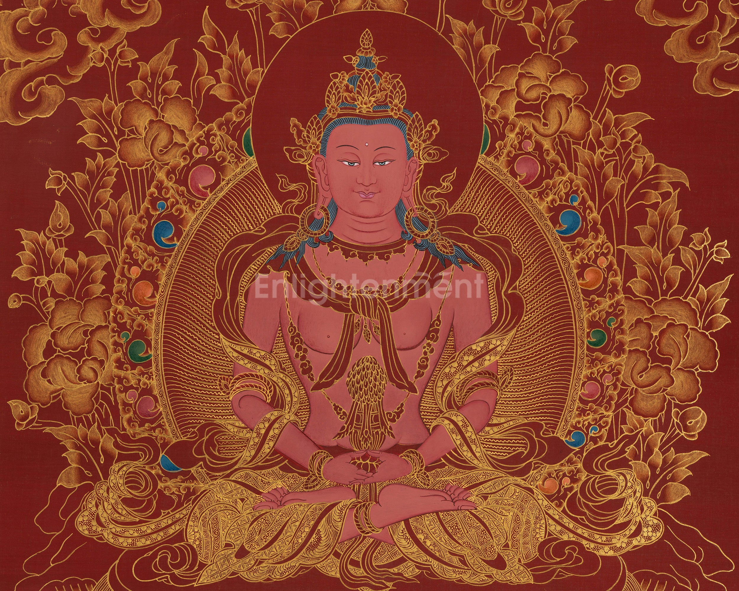 Thangka of Amitayus Buddha | The Buddha of Longevity