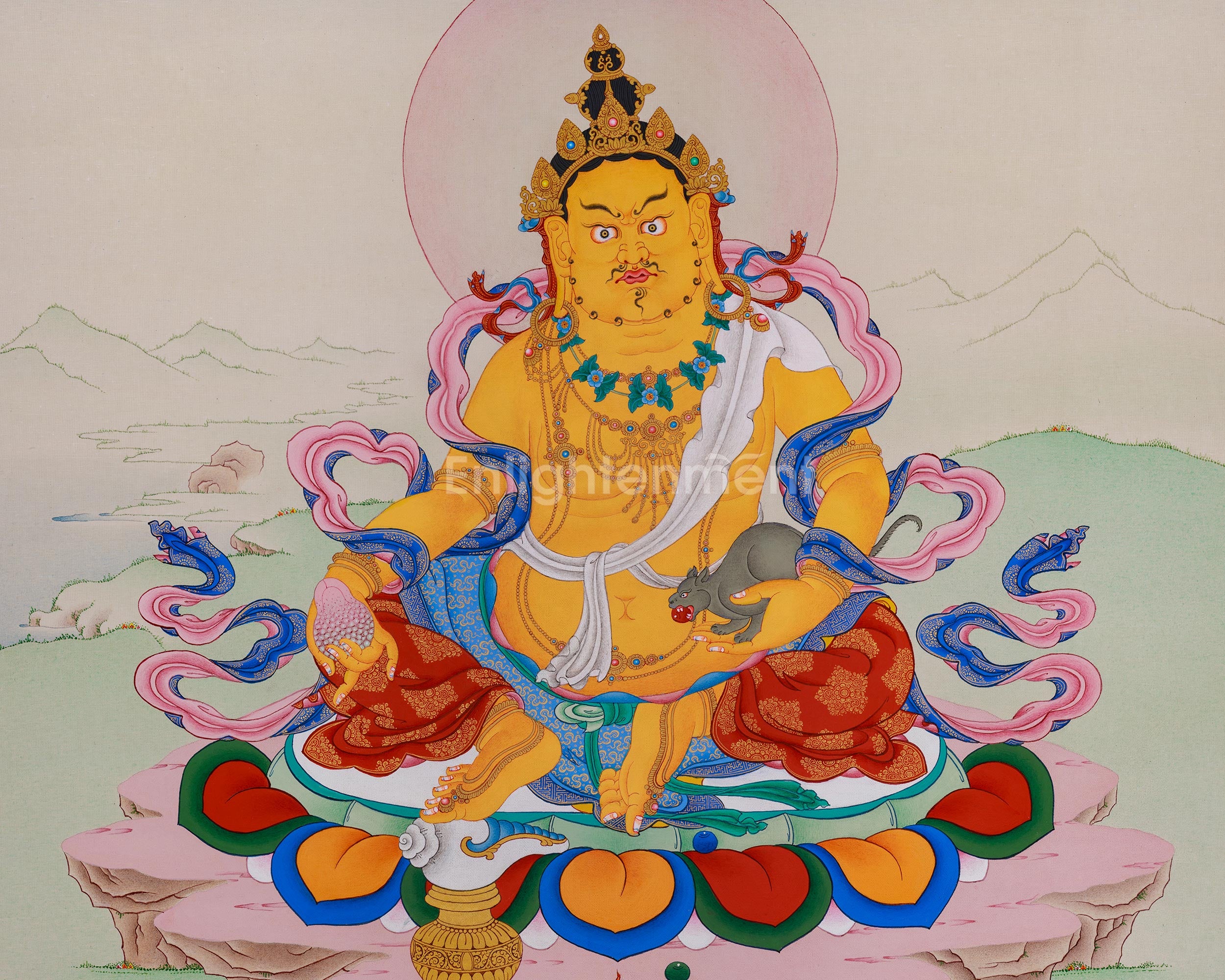 Jambala Thangka | Wealth Deity of Vajrayana
