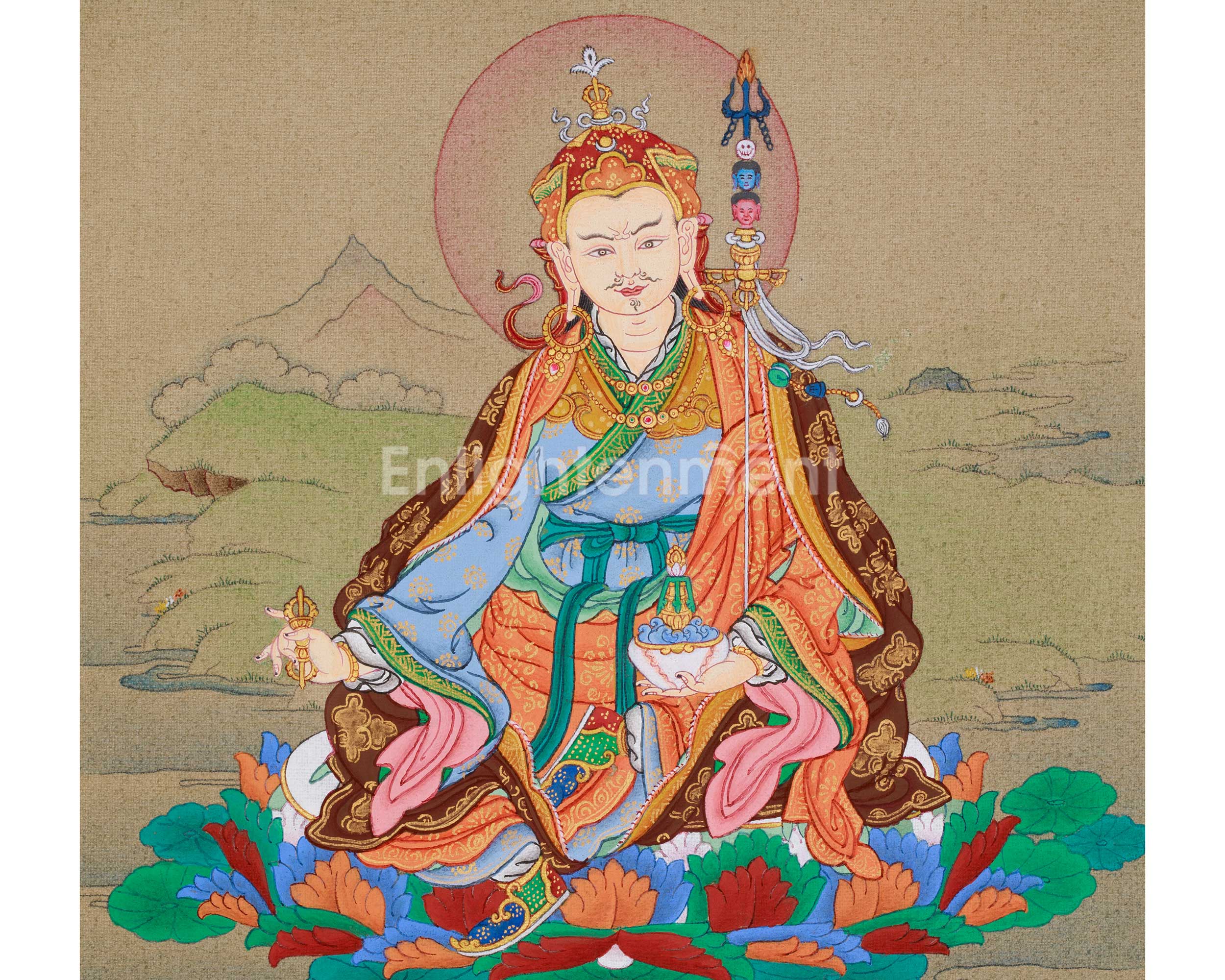Thangka of Padmasambhava, Second Buddha | The Lotus-Born Master