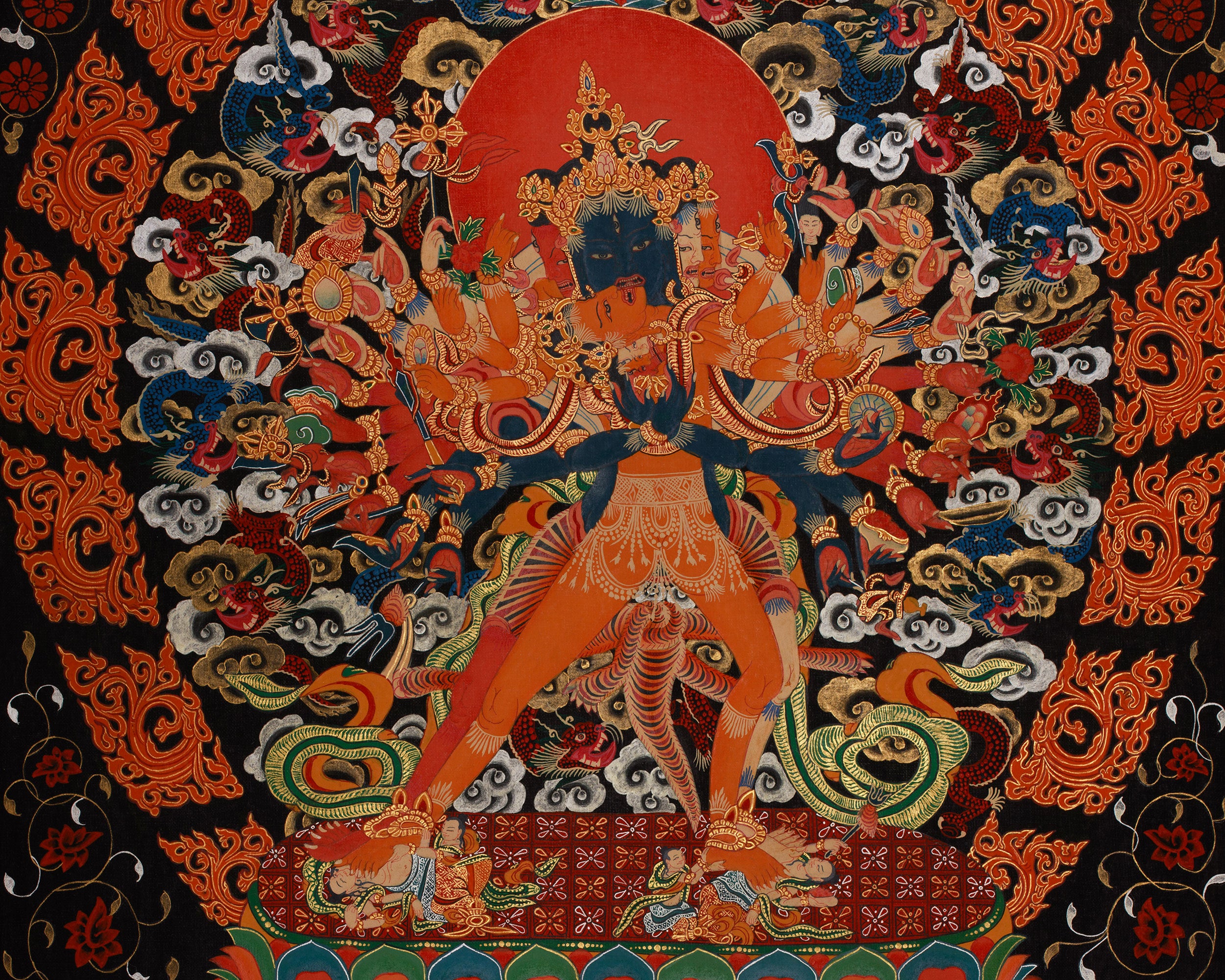 Heruka Chakrasamvara Yab Yum Thangka | Tantric Union of Wisdom & Compassion