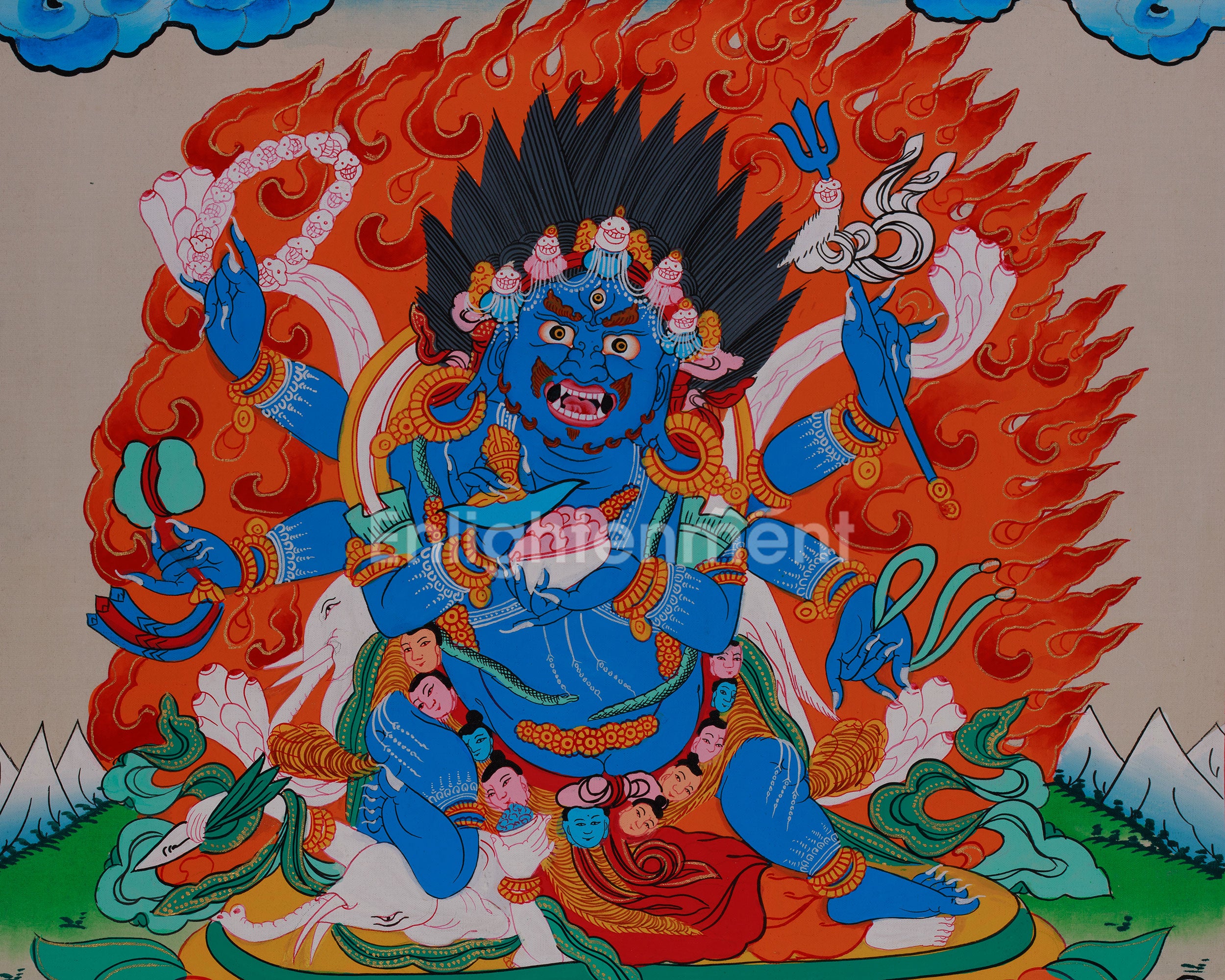 Kagyu Mahakala Buddha | Six Armed Mahakala