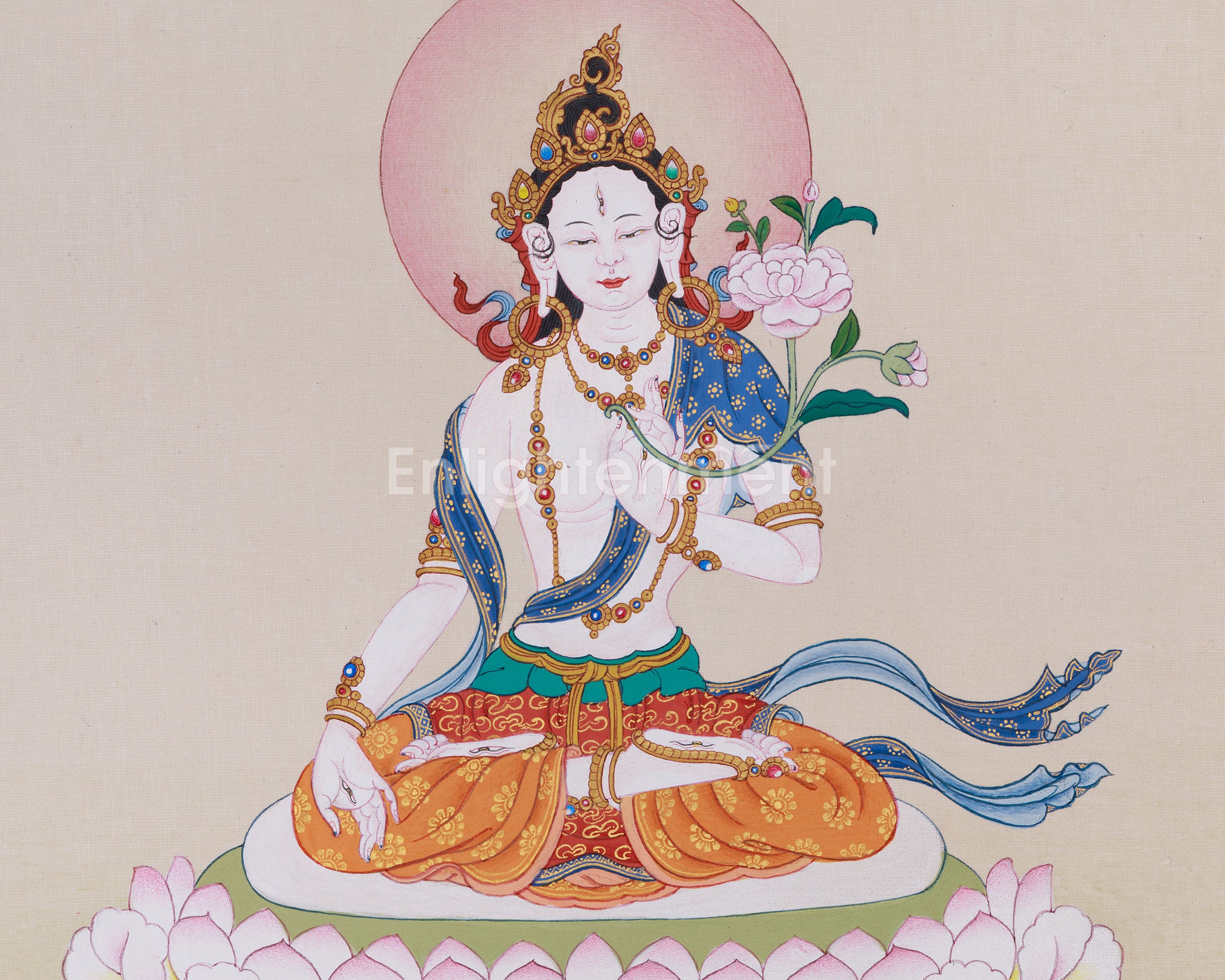 Sacred Longevity Deity, White Tara | Goddess of Healing and Spiritual Protection