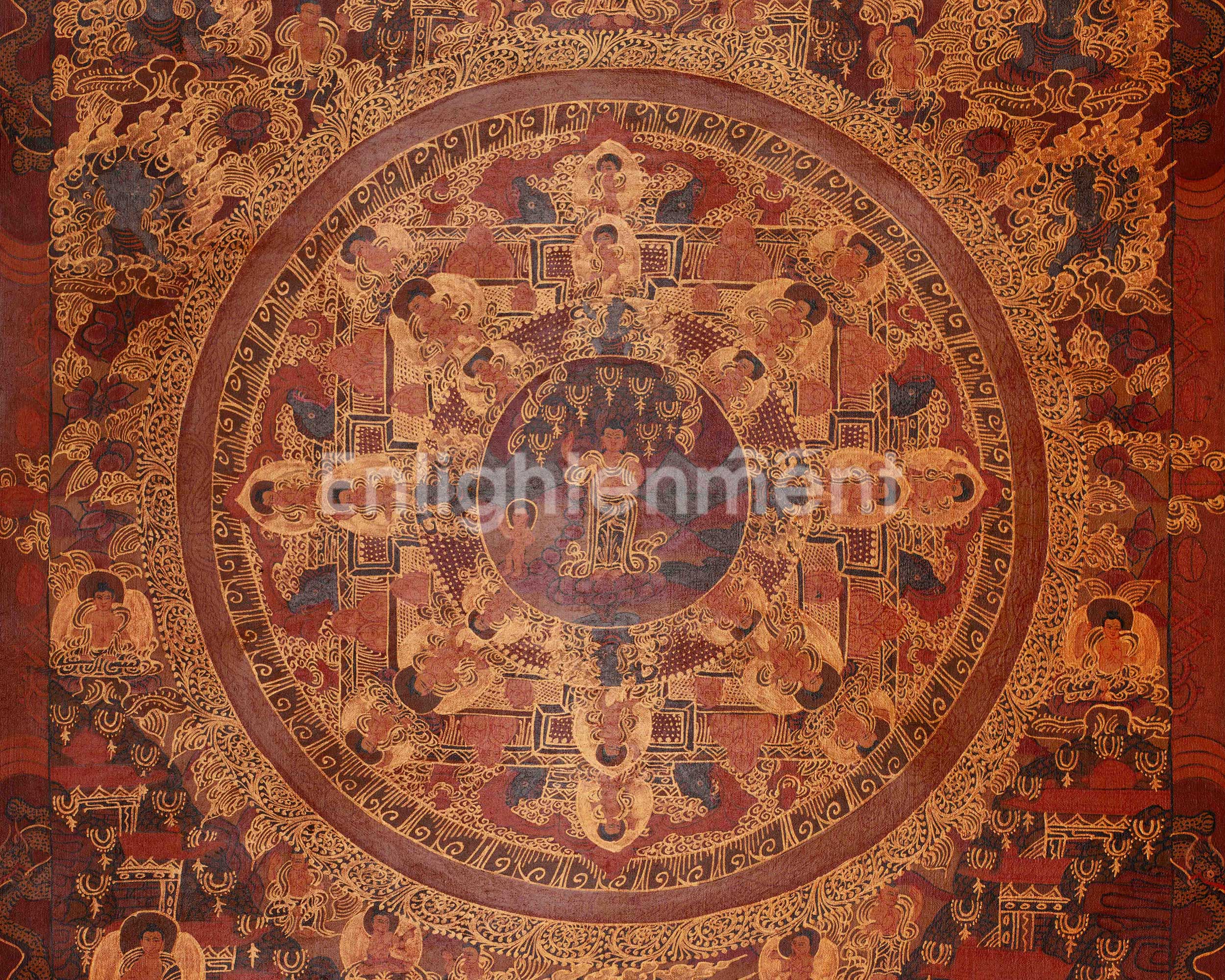Handpainted Sacred Buddha Mandala | Spiritual Awakening Art