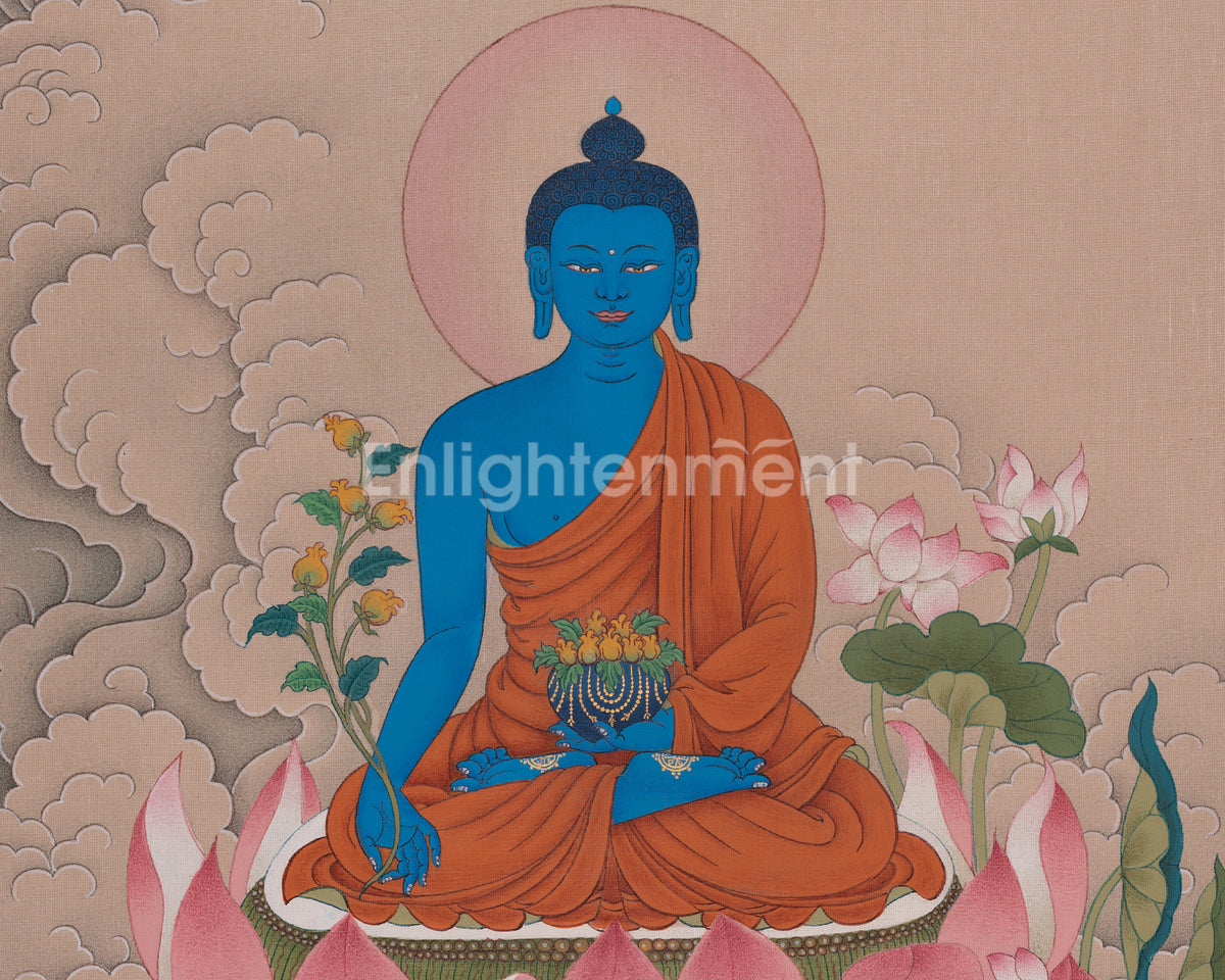 Medicine Buddha Thangka Painting | Healing Deity