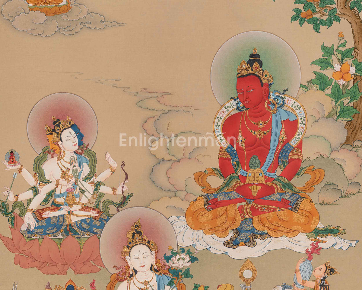 Amitayus Buddha Buddhist Art | Longevity Deity | Vajrayana Buddhism