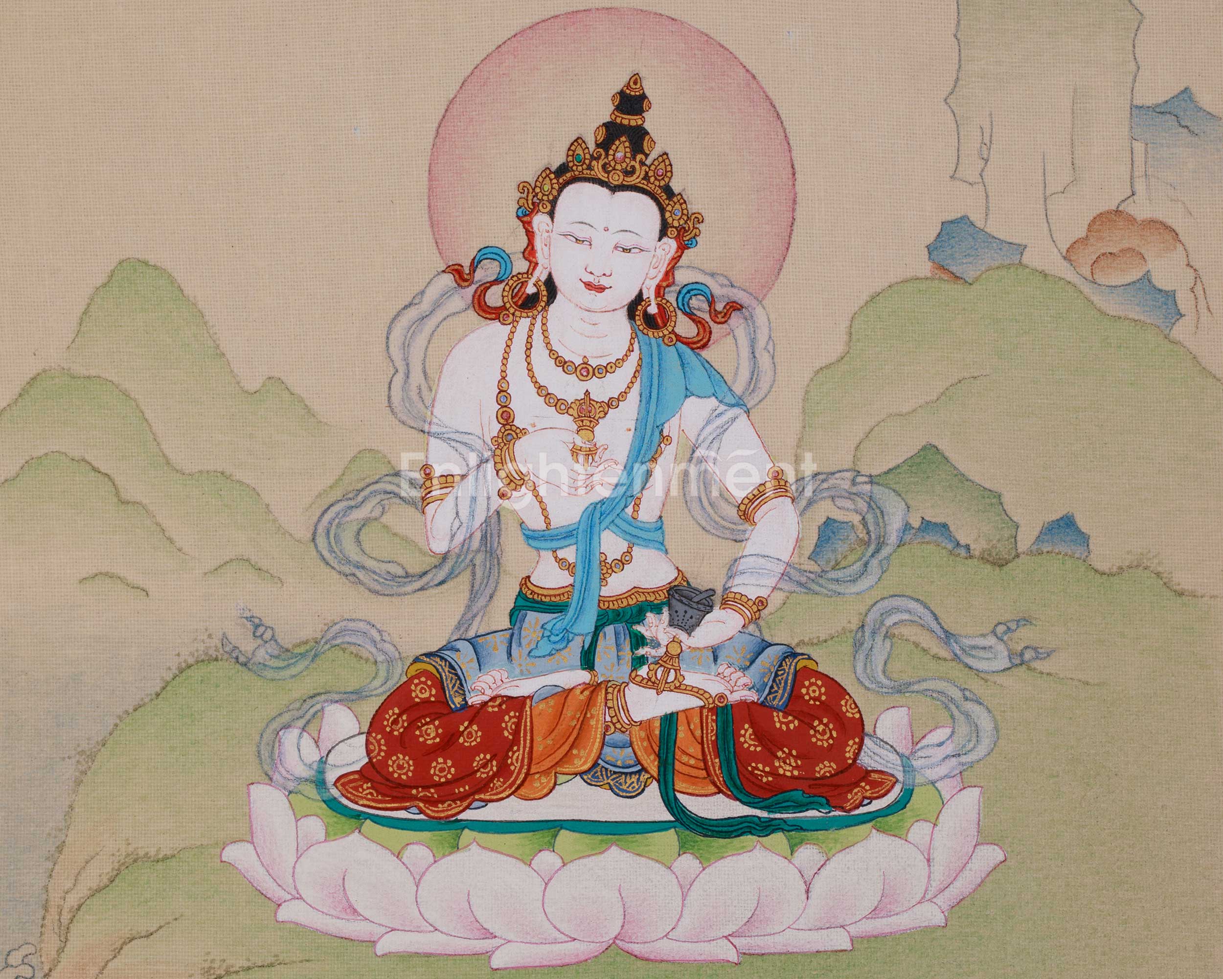 Buddhist Deity Vajrasattva Thangka | A Sacred Path to Purification and Enlightenment