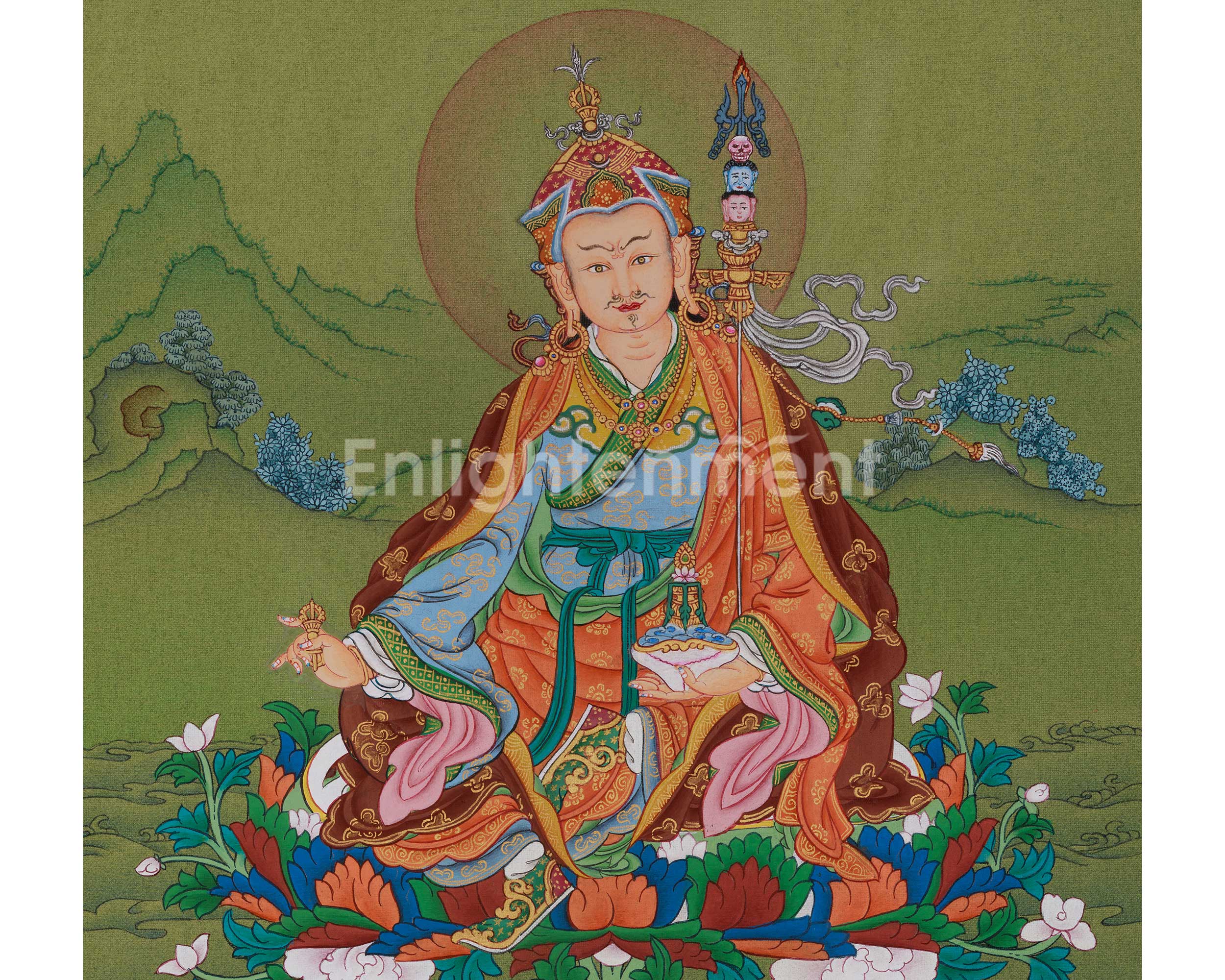 Divine Guru Rinpoche Artwork | Embodiment of Enlightened Presence | Wisdom Deity