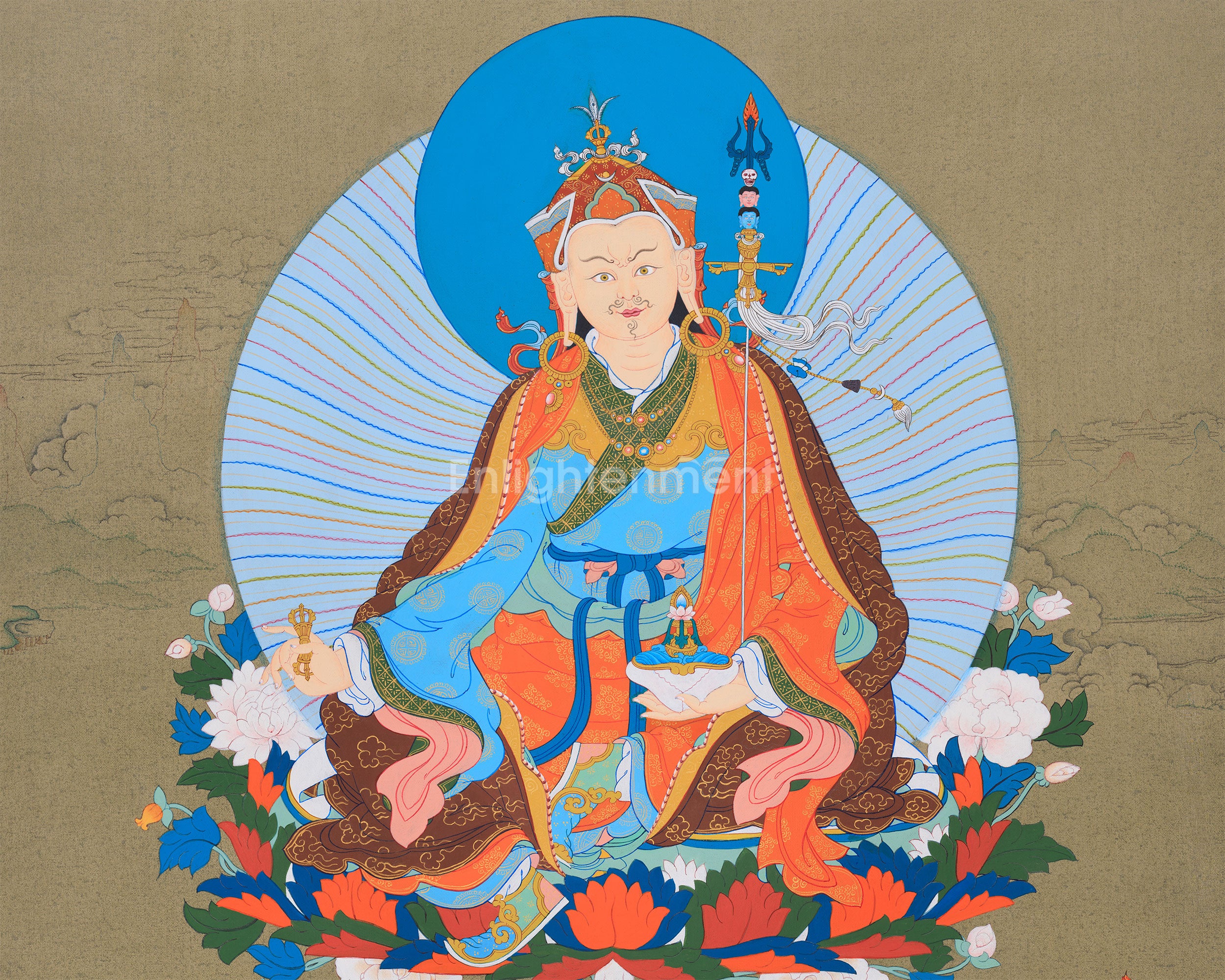 Padmasambhava: The Second Buddha Thangka | Detailed Artwork of Guru Rinpoche
