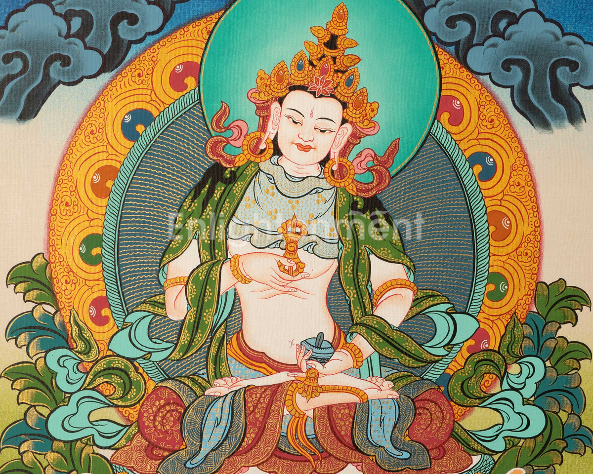 Small Size Vajrasattva Thangka | Buddhist Shrine Room Decor