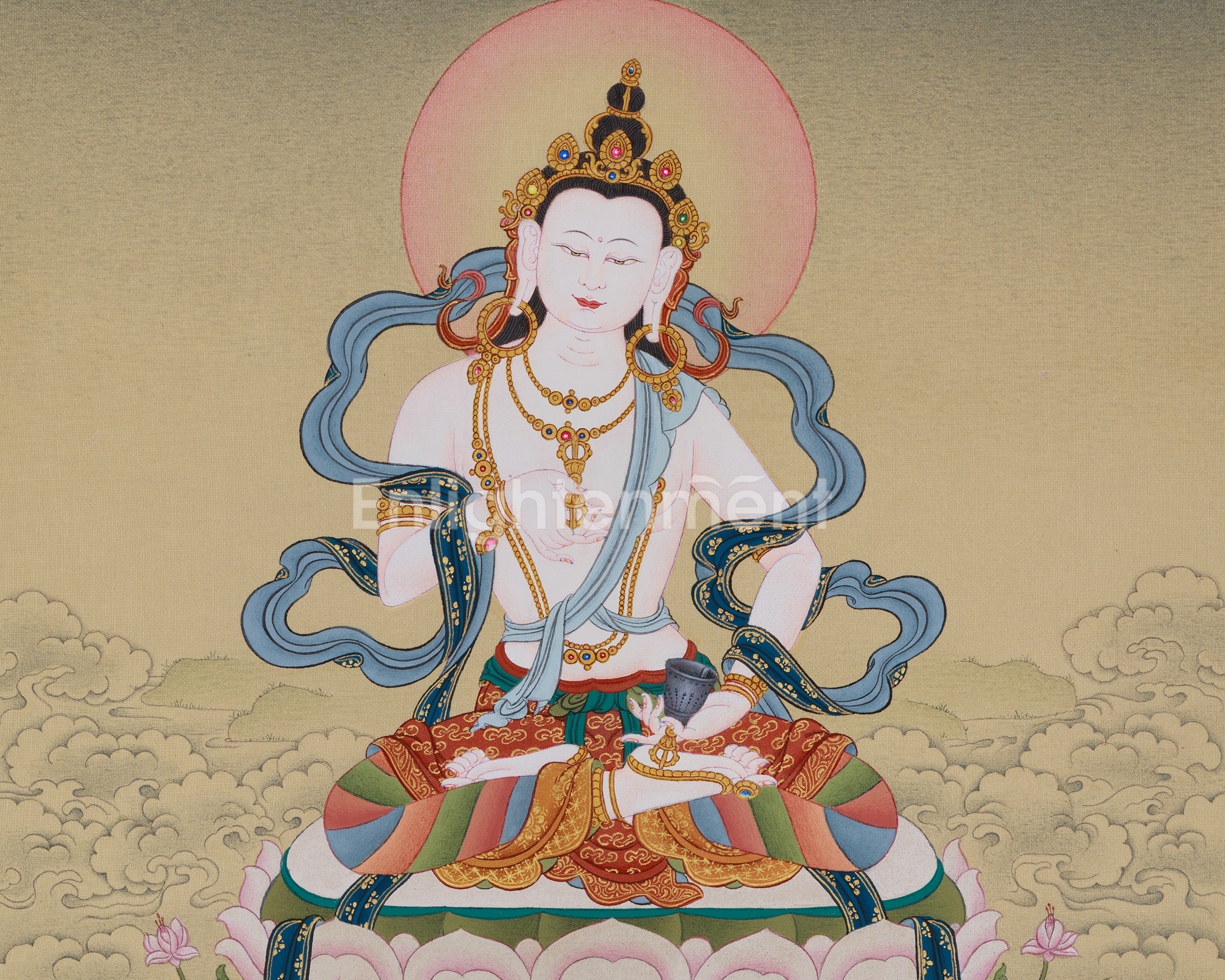 Himalayan Thangka of Vajrasattva | Purification and Spiritual Transformation Deity