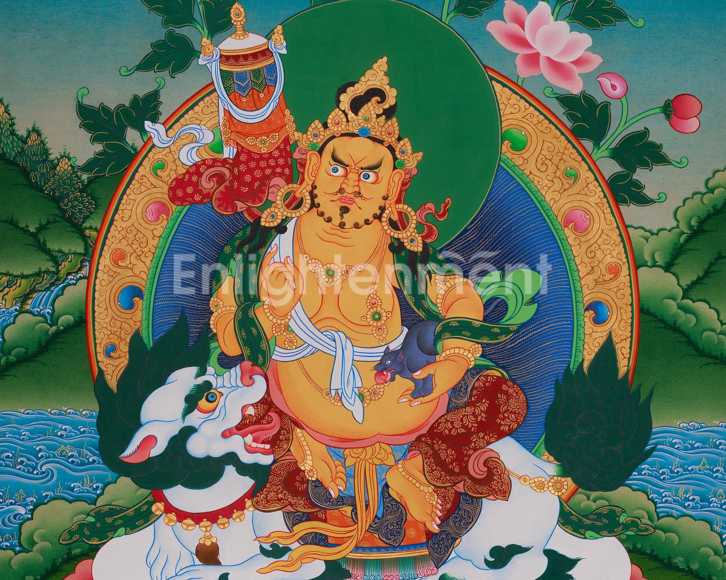 Sacred Namtoshe Thangka | Tibetan Buddhist Guardian King of the North