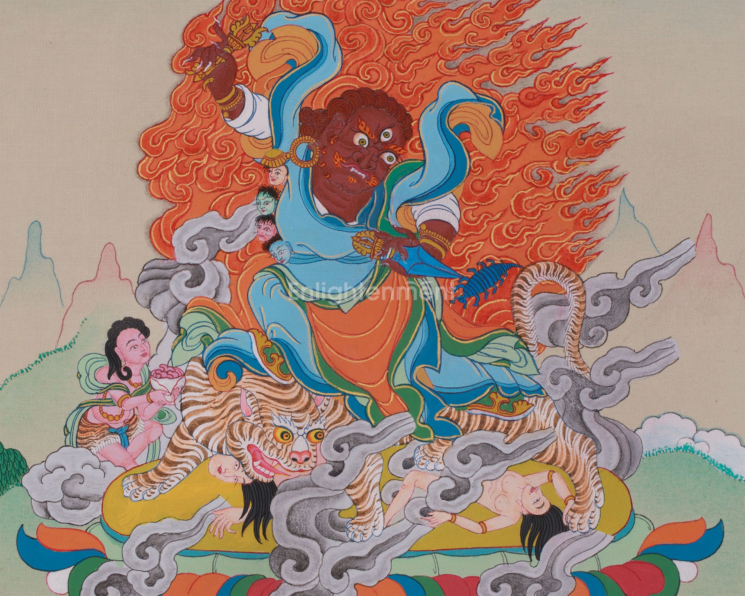 Dorje Drolo Thangka | Wrathful Manifestation of Guru Rinpoche | BROCADE