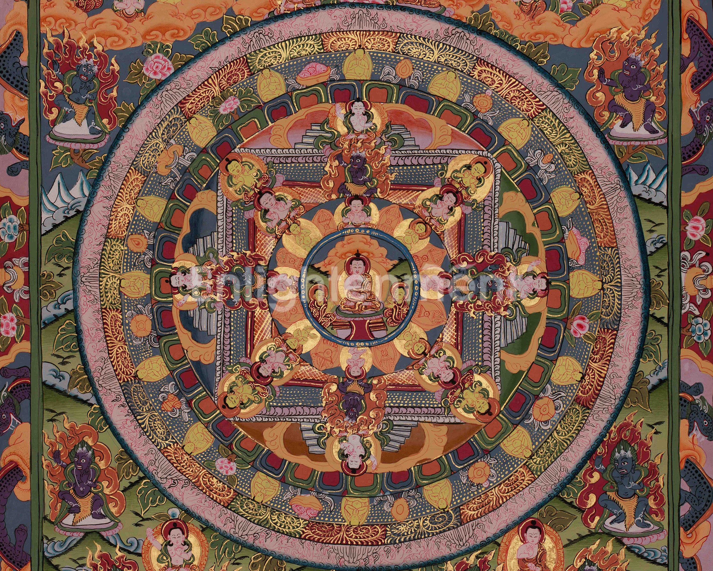 Sacred Buddha Mandala | Himalayan Art Of Peace And Wisdom | Meditation Altar