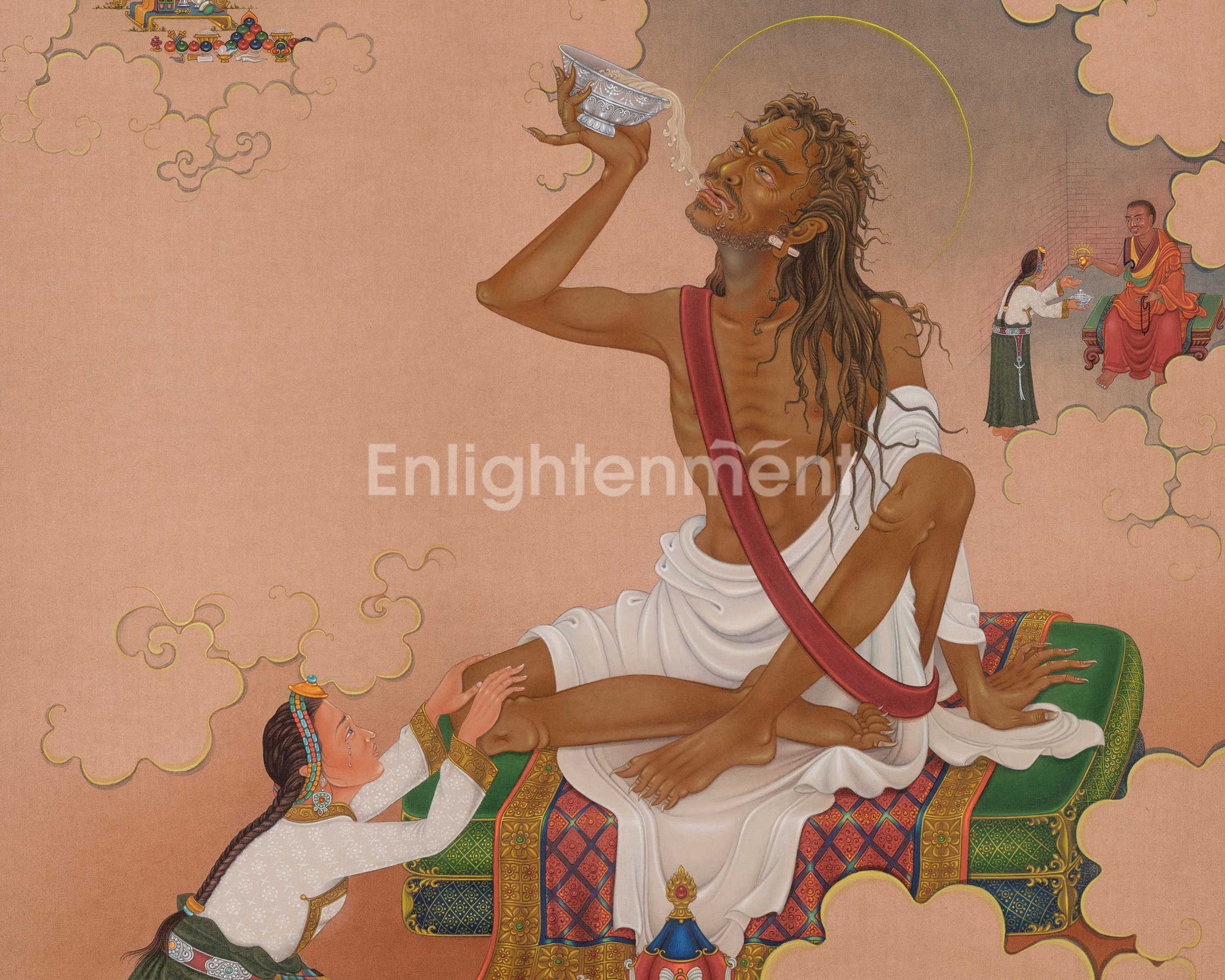 Milarepa Tibetan Art | Himalayan Master of Meditation and Enlightenment | Home Decor