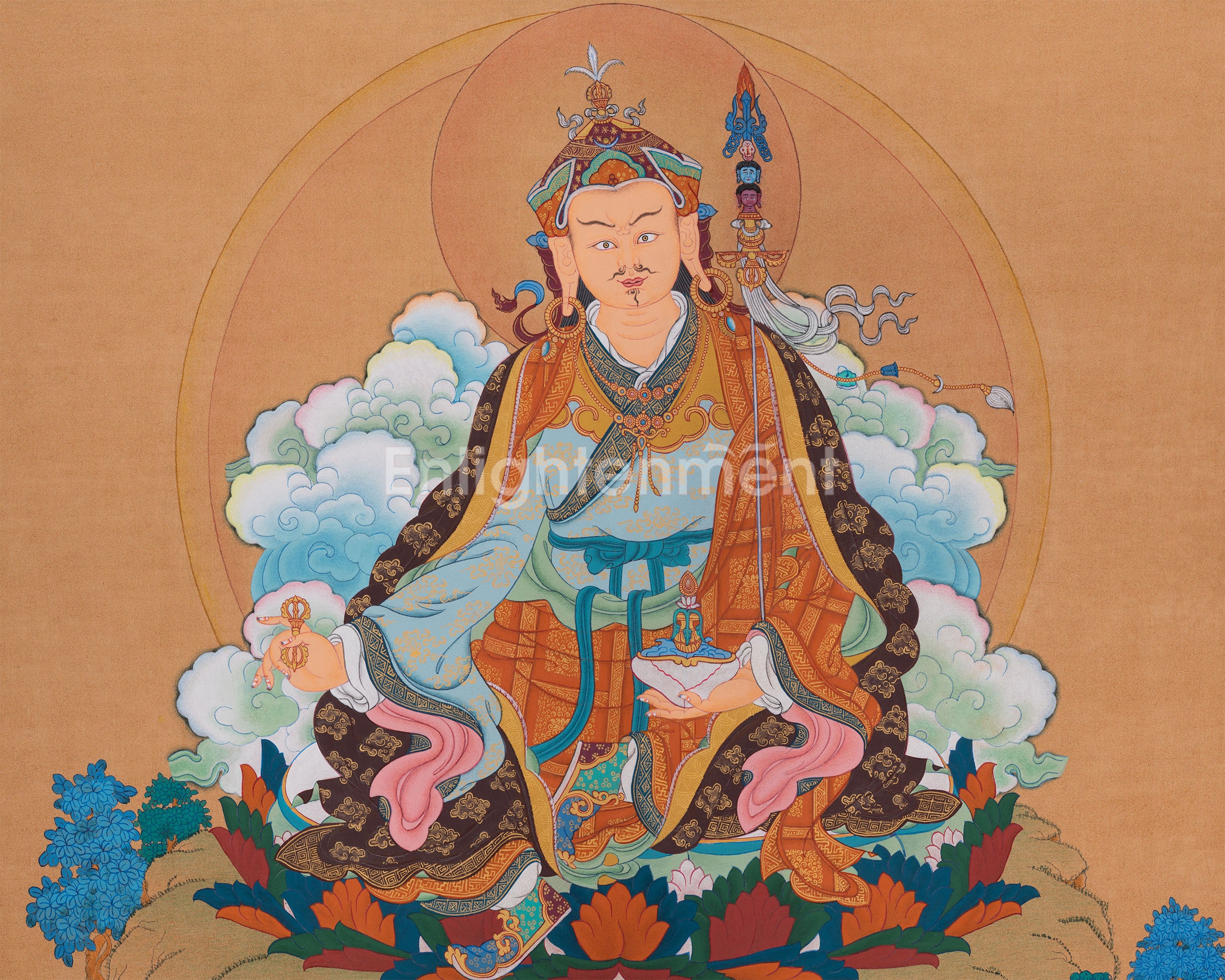 Tantric Guru Padmasambhava Thangka | Sacred Symbol of Wisdom and Transformation