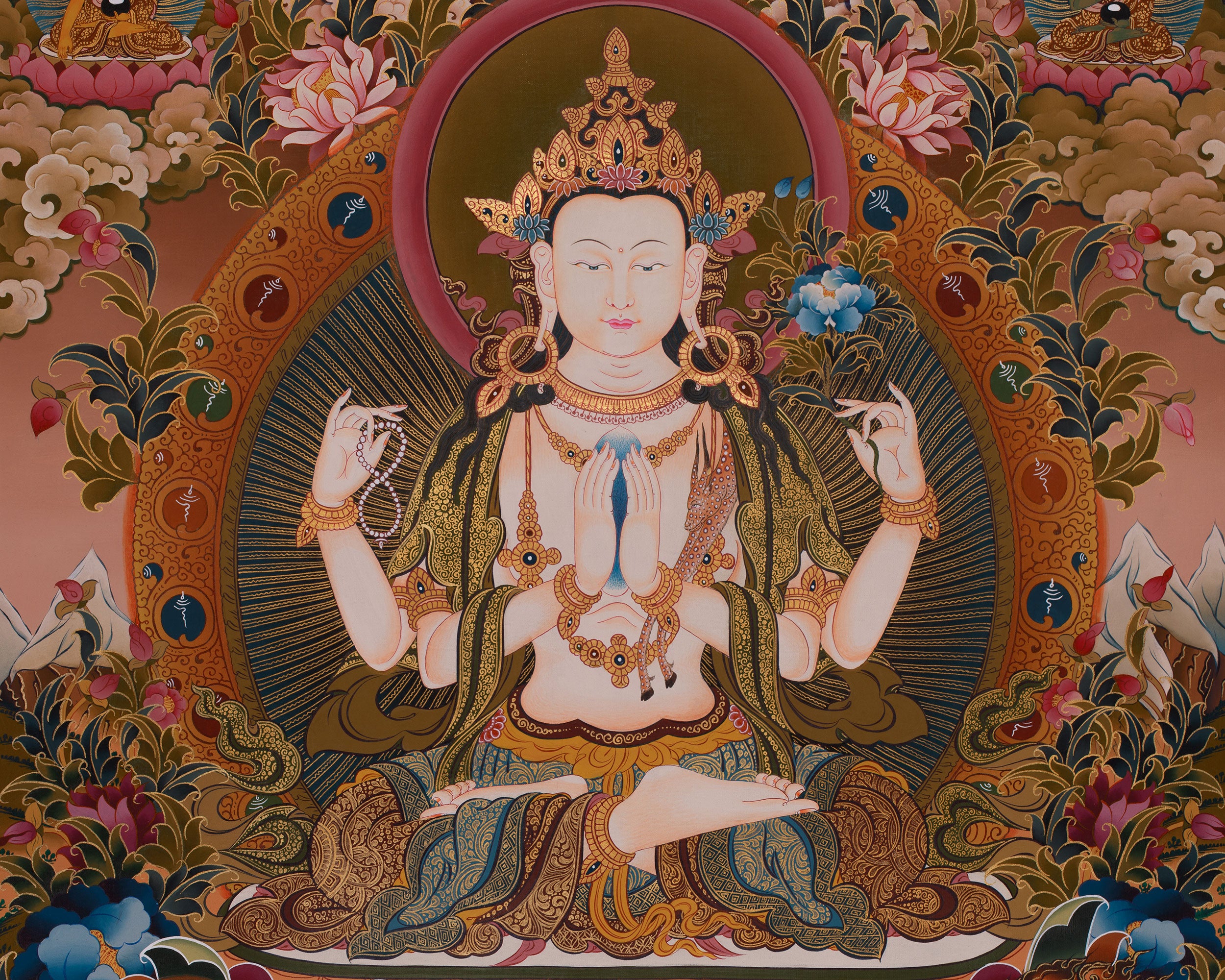 Three Great Bodhisattvas of Compassion and Enlightened Wisdom and Power