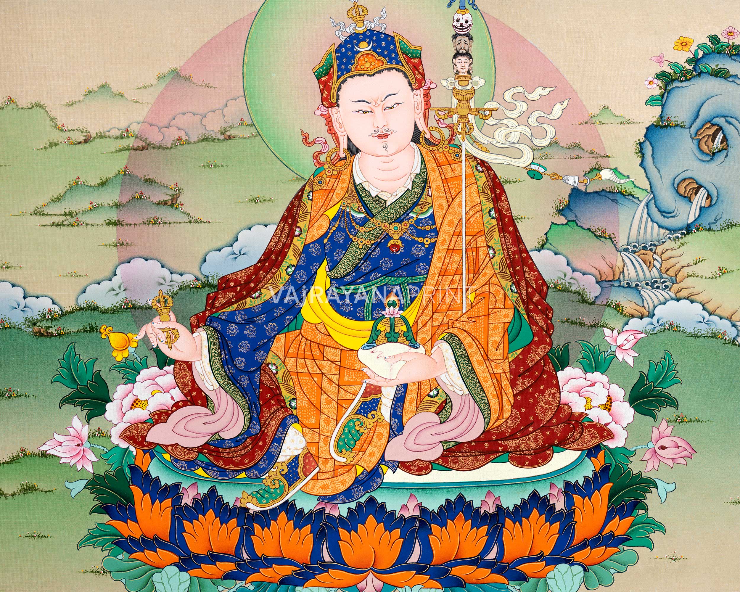 Guru Rinpoche, The Lotus Born | High-Quality Giclee Print of Maha Padmasambhava
