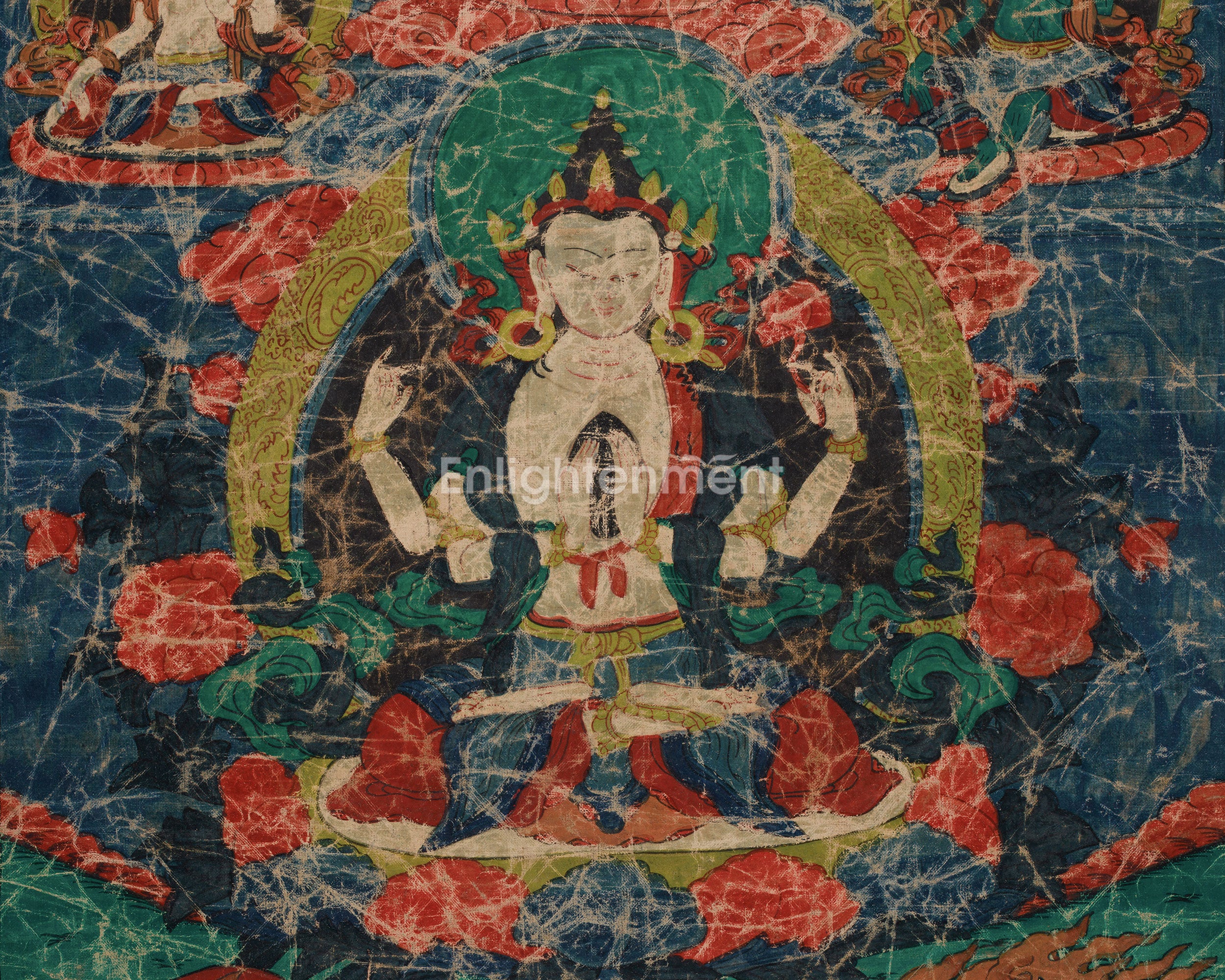 Vintage Chenrezig Thangka | Avalokiteshvara, Bodhisattva of Compassion
