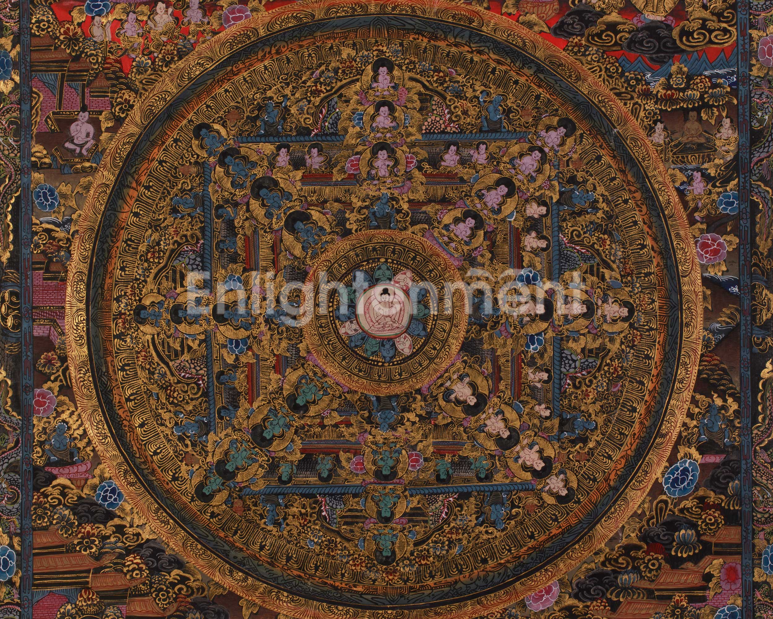Tibetan deity Mandala Art | Symbolized Protection, Healing, and Spiritual Blessings