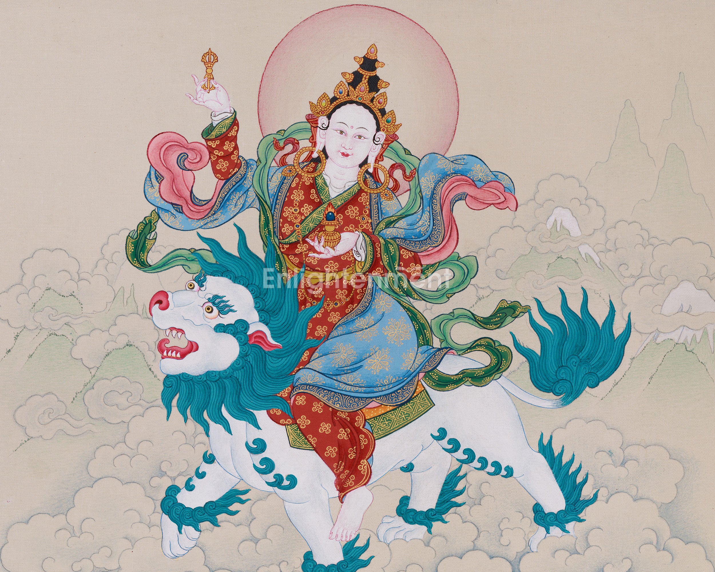 Tsheringma: The Five Sisters Thangka | The Benevolent Goddess of long life and Protection