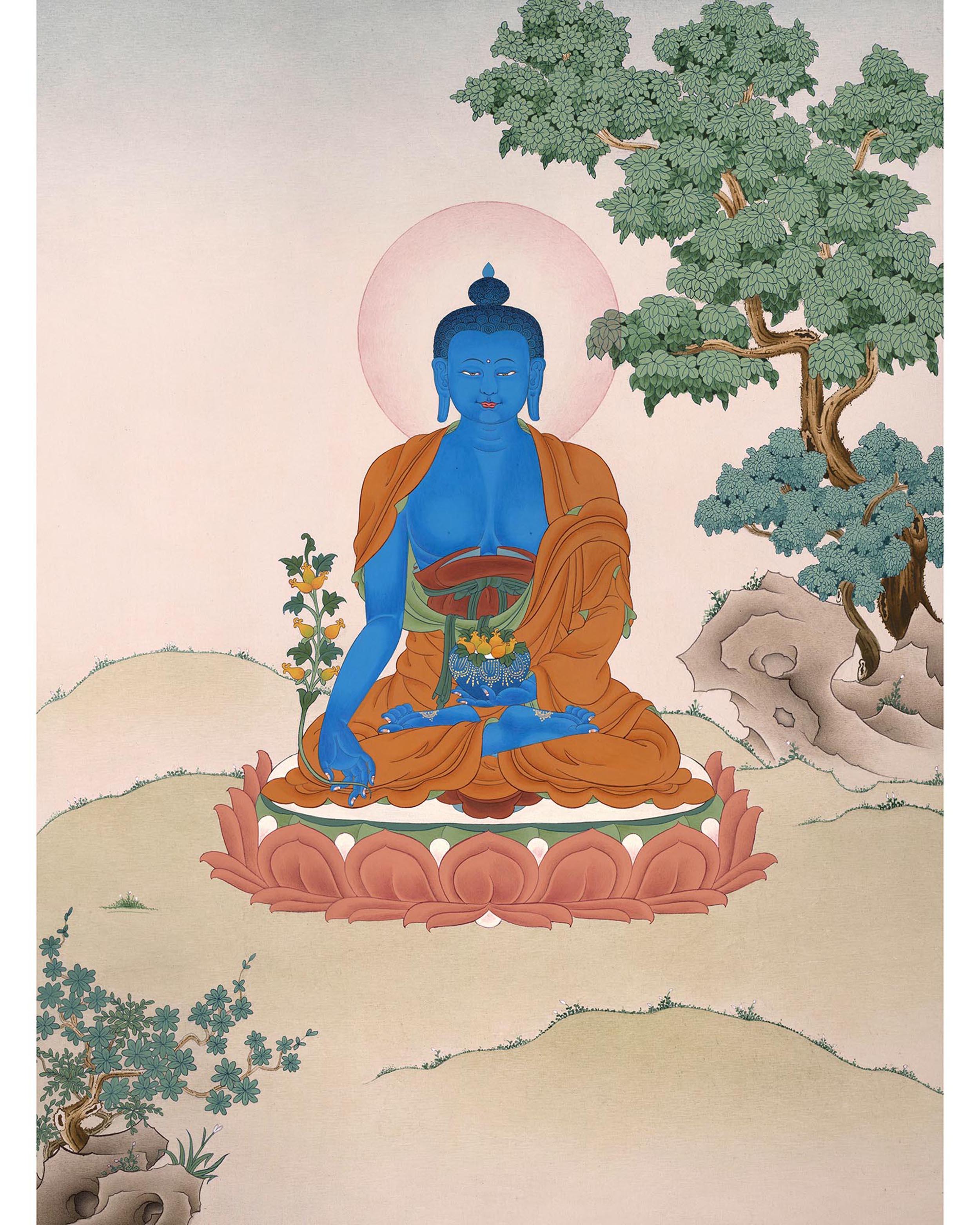 Medicine Buddha Thangka | Tibetan Buddhist Art