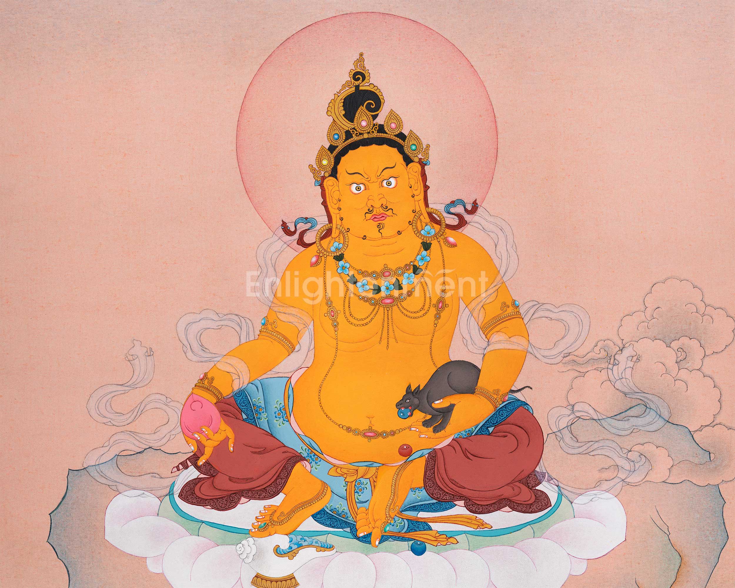 Prosperity God Jambala Thangka