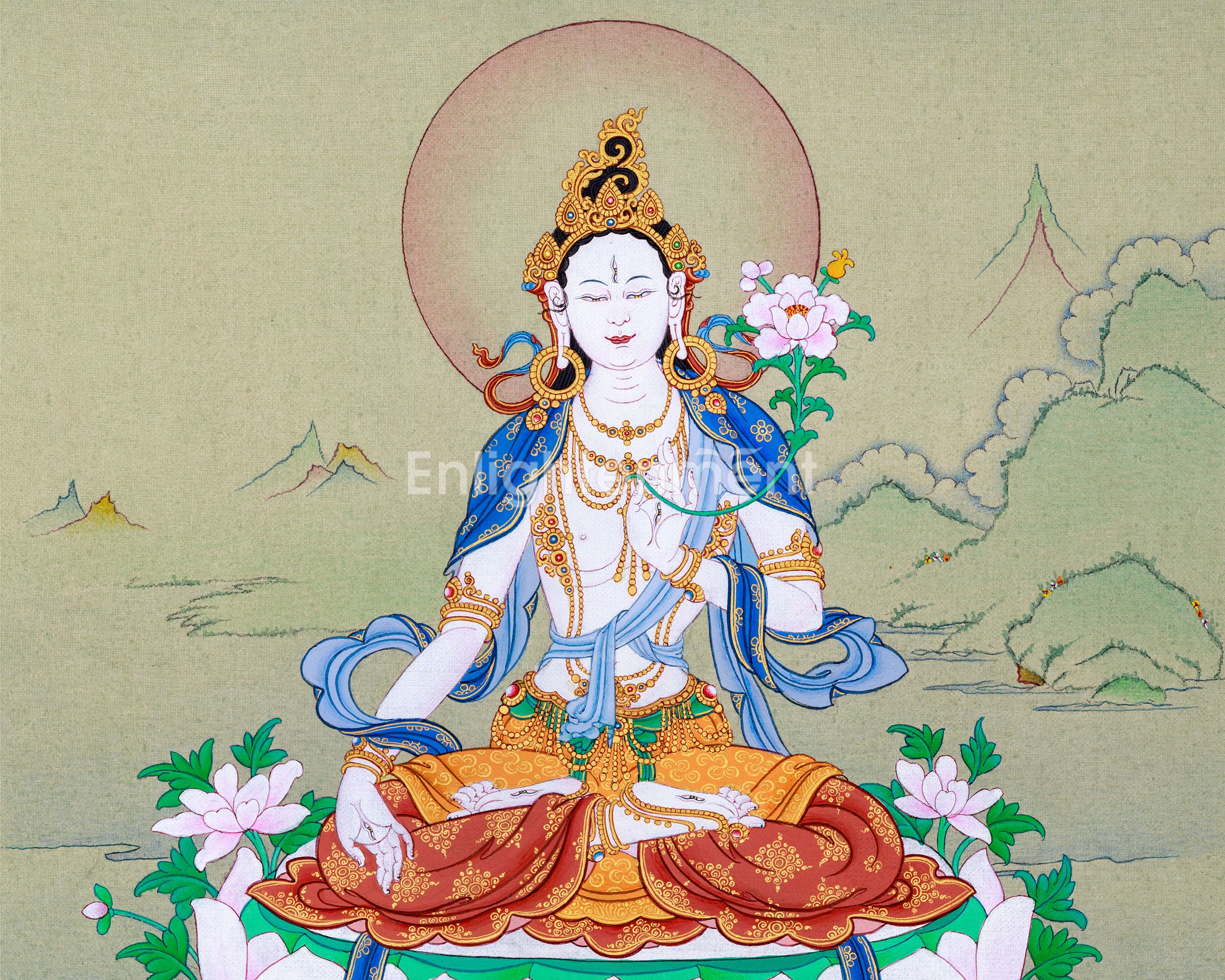 High Quality White Tara Thangka