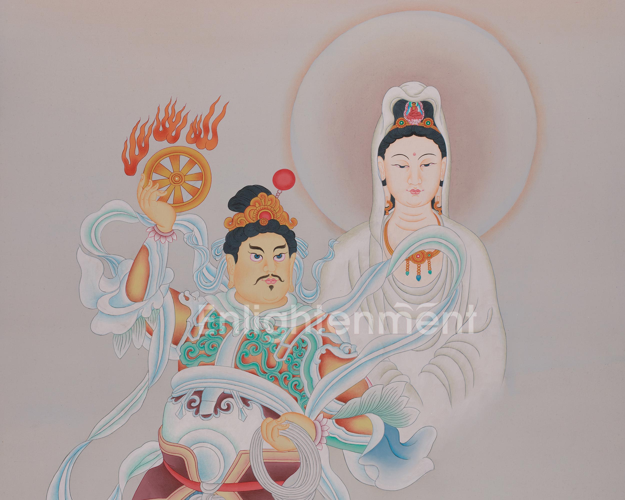 Guanyin (Avalokitesvara) Artwork | White-Robed Bodhisattva of Compassion