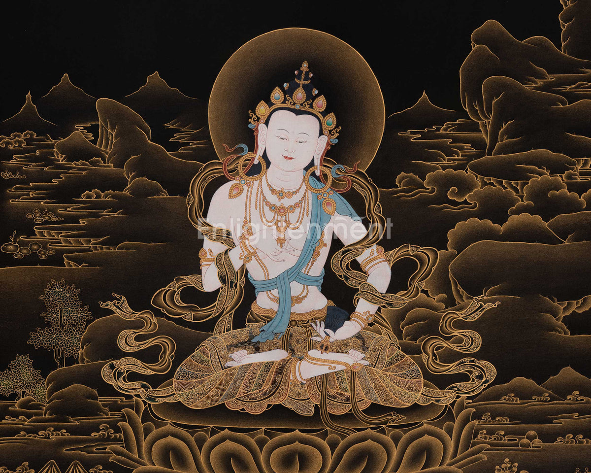 Hand-Painted Vajrasattva Art | The Buddha of Purification | Dorje Sempa