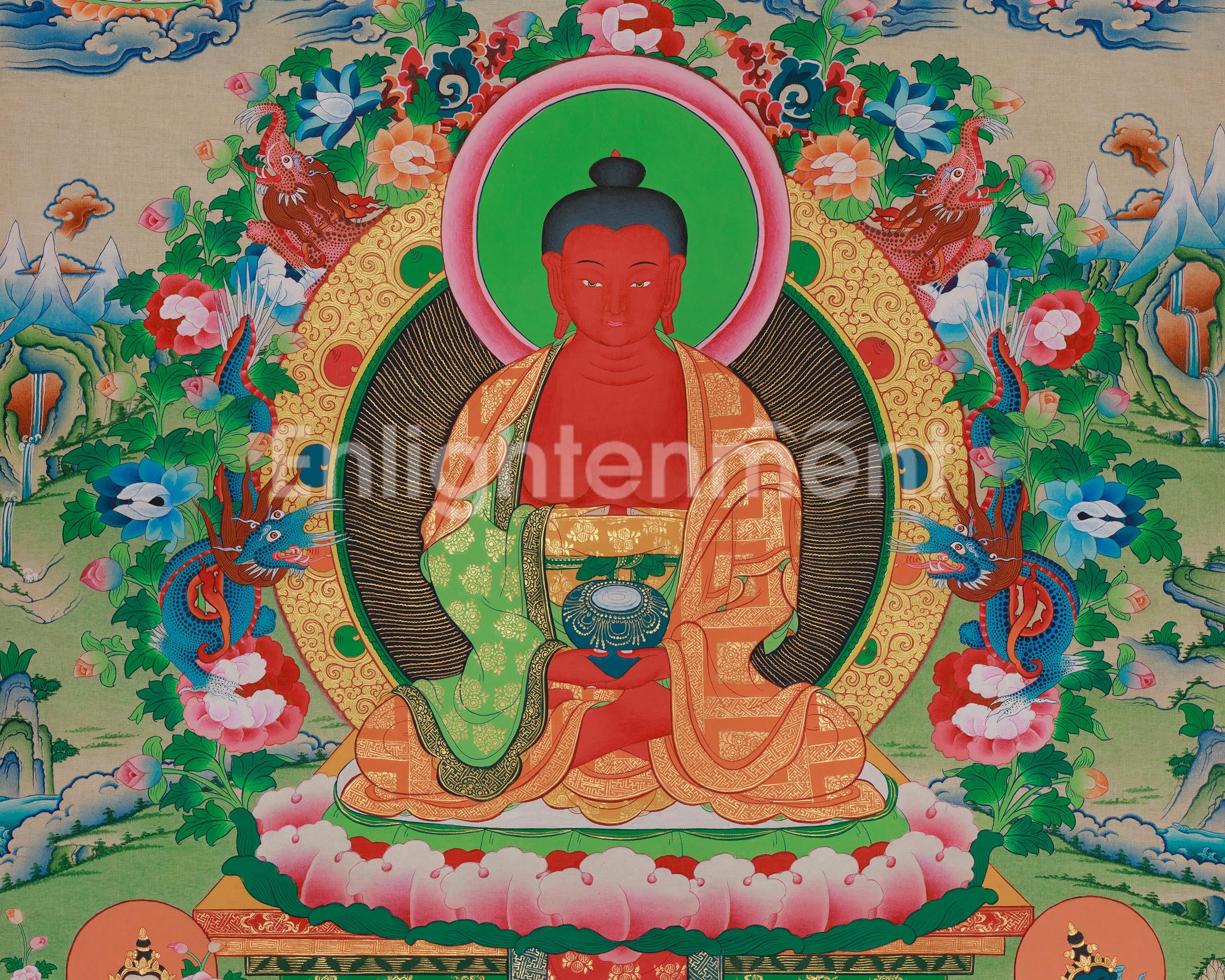 Himalayan Thangka of Amitabha Buddha | The Buddha of Infinite Light