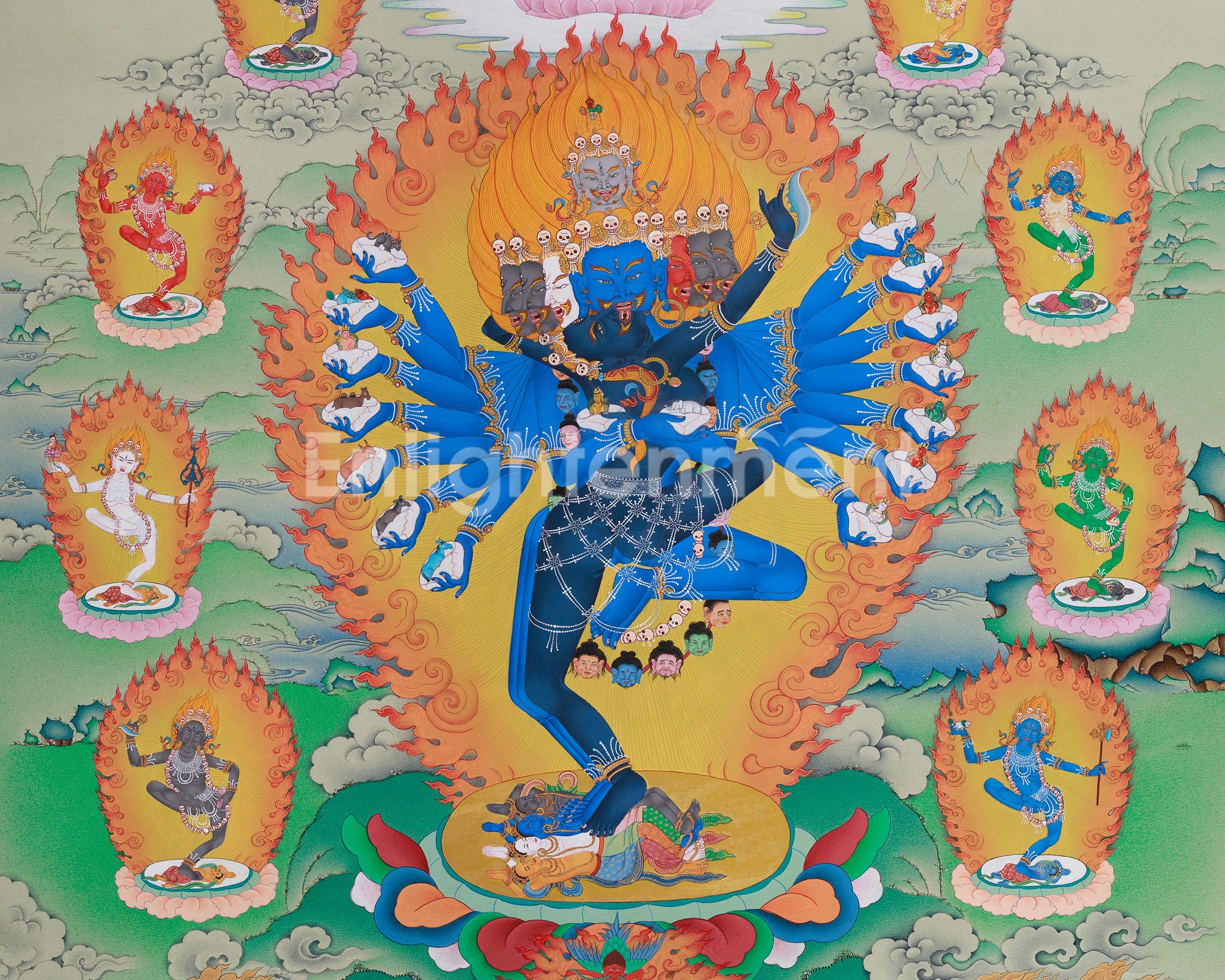Authentic Hevajra Thangka | Symbol of Enlightened Union, Wisdom & Transformation